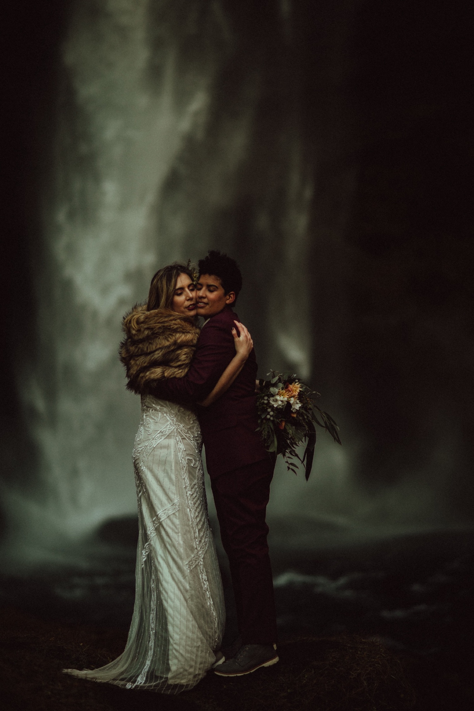 LGBTQ-iceland-elopement-waterfall