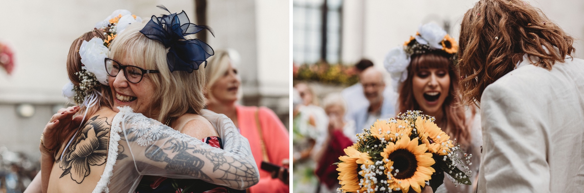 hackney London wedding ceremony exit by zakas photography