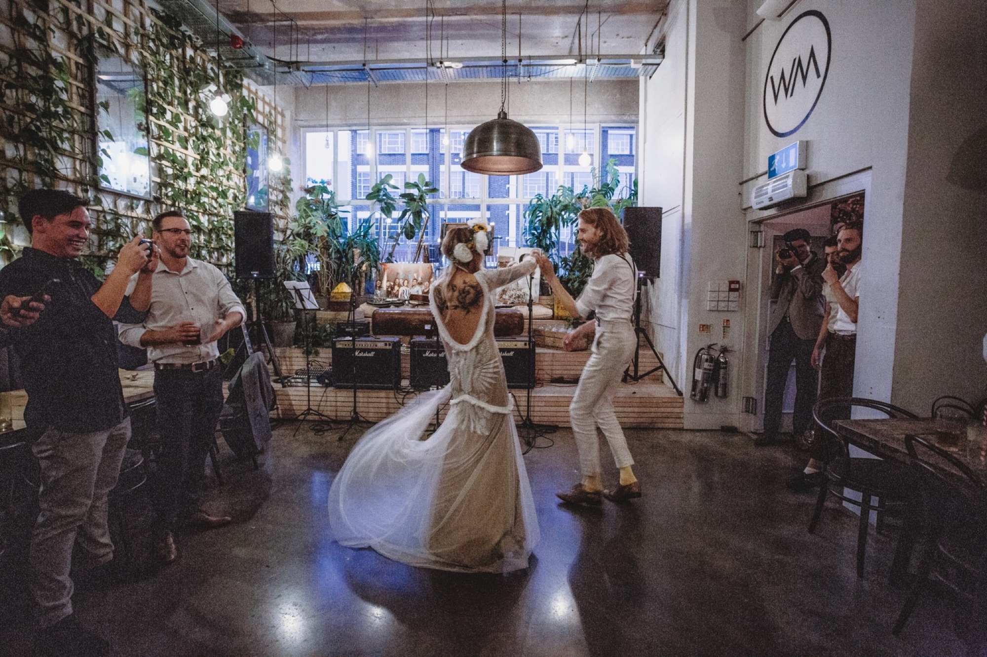 hackney London wedding reception Wringer and Mangle by zakas photography 