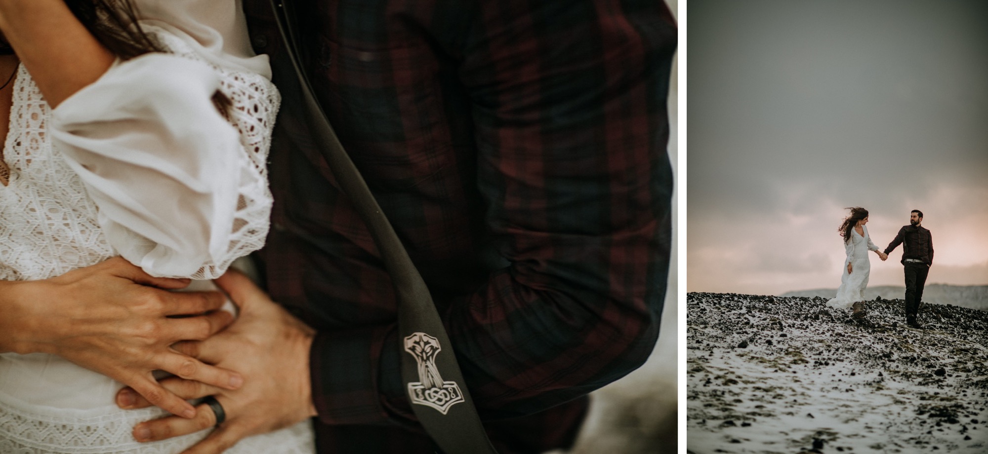 iceland elopement mountain top