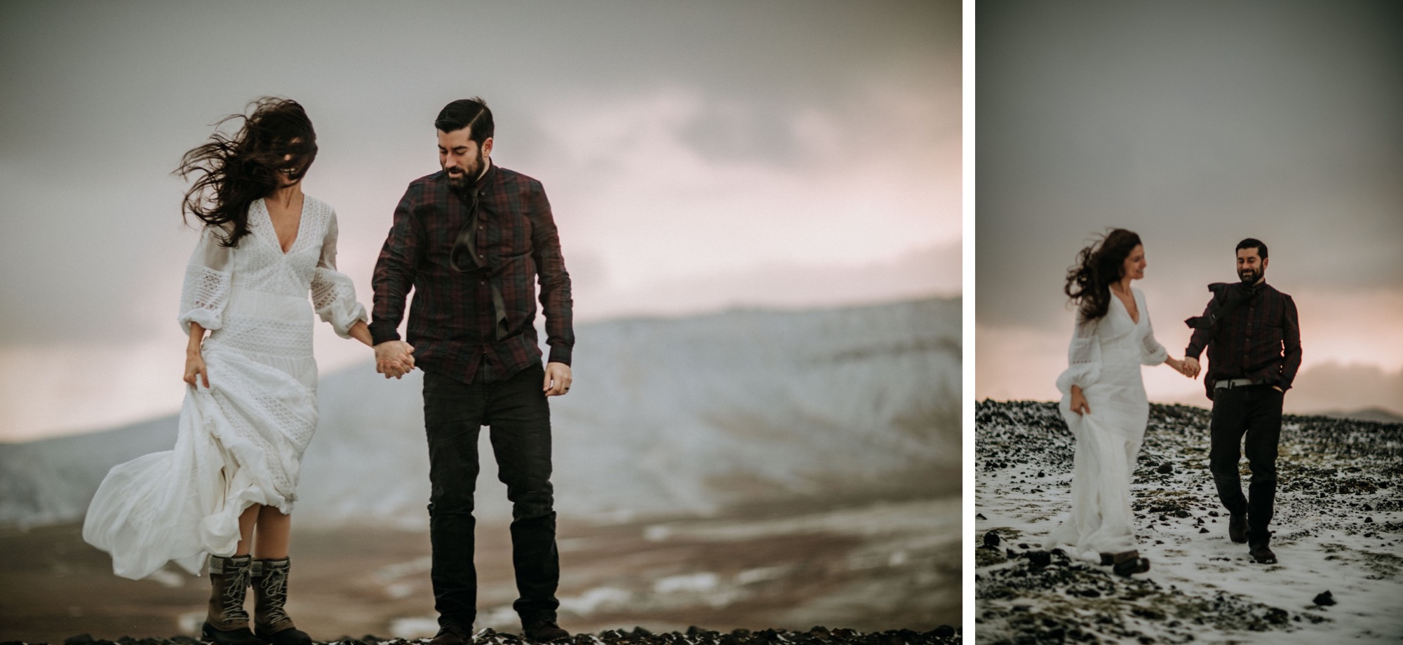 iceland elopement mountain top