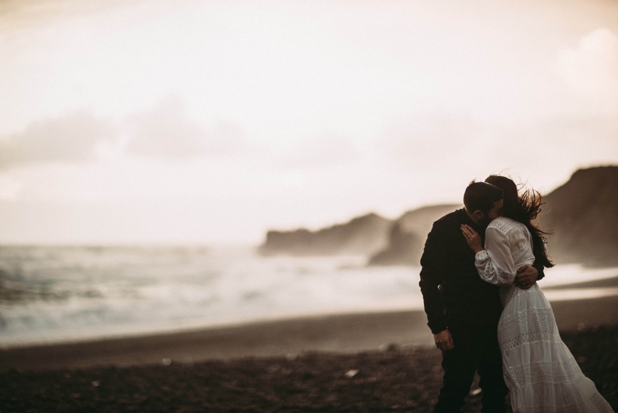 iceland elopement black beach