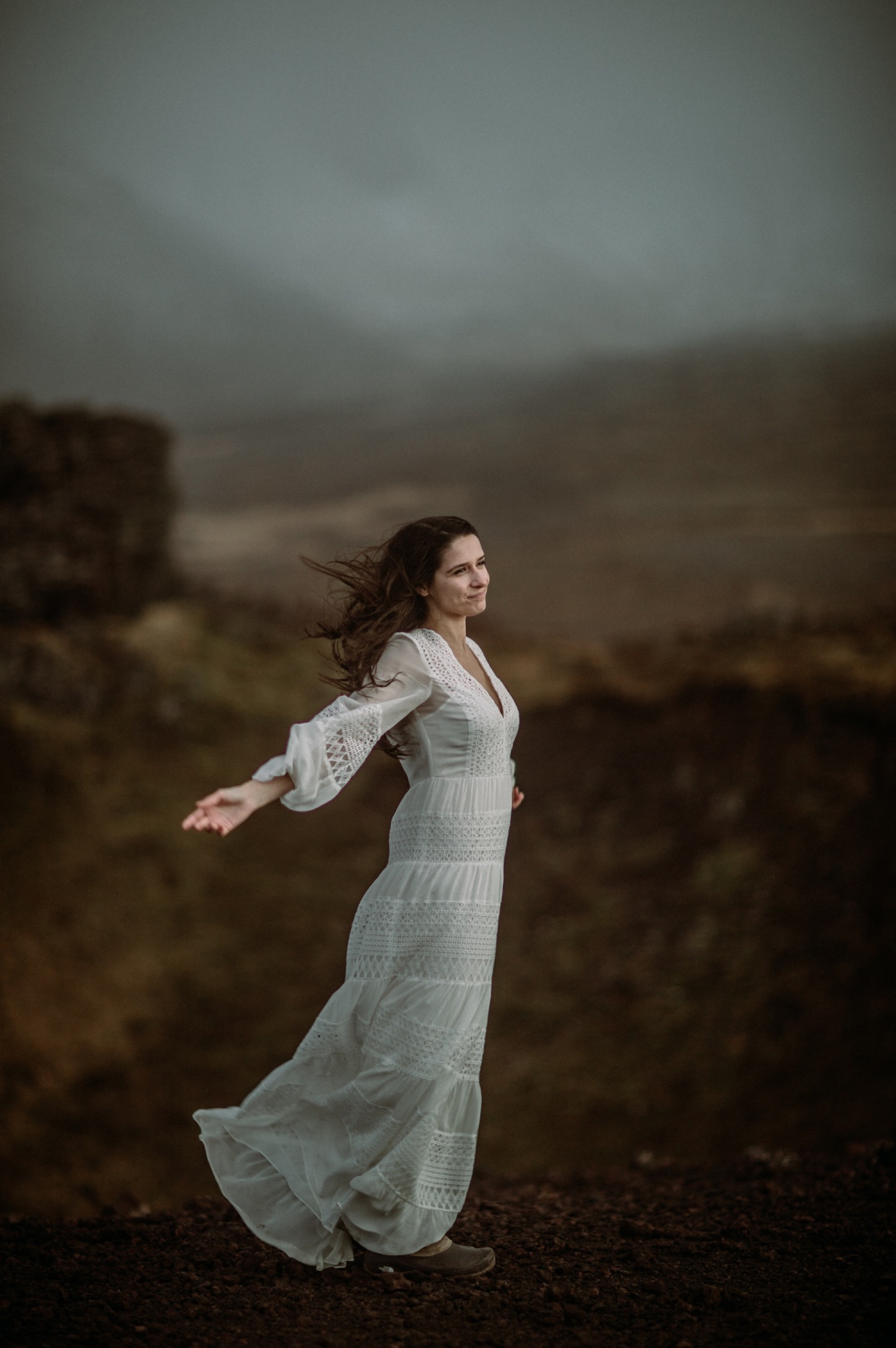 iceland elopement on volcano