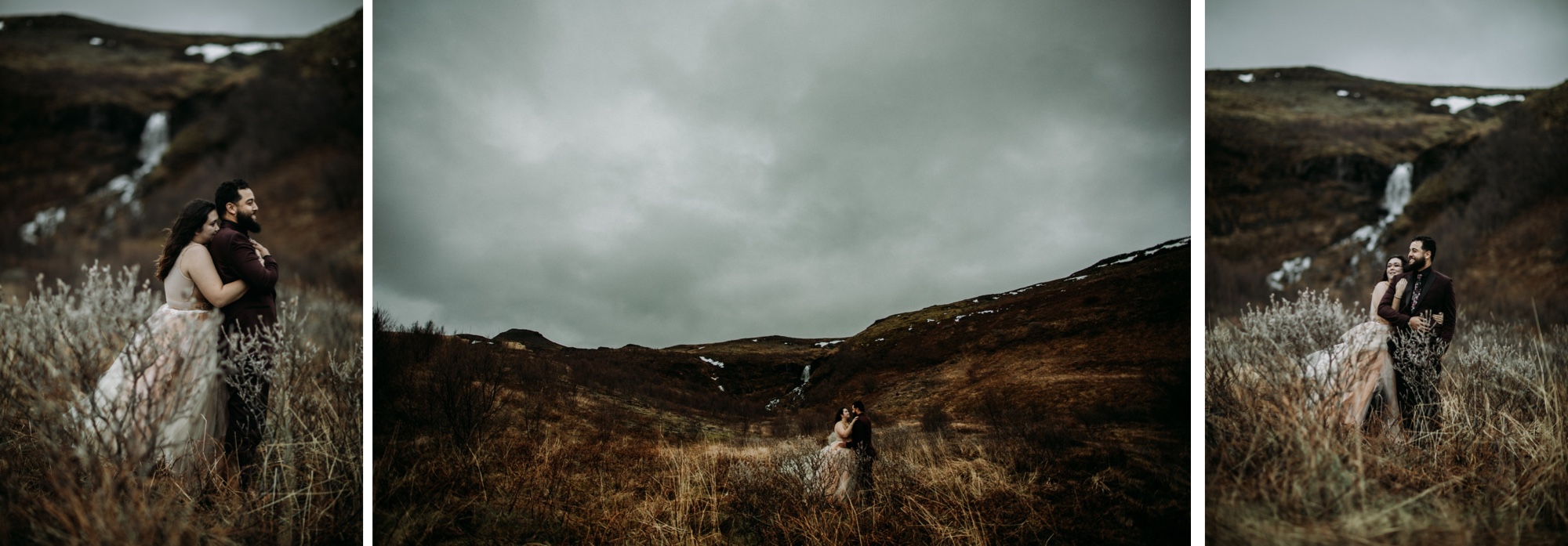 elopement getting ready in cabin