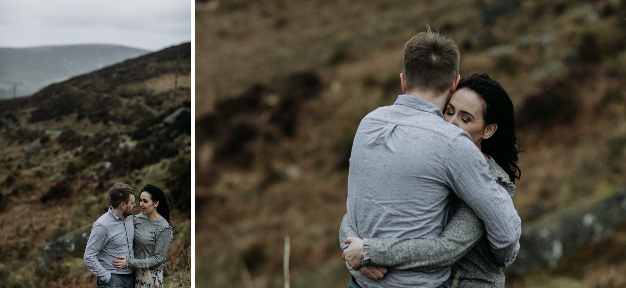couples session in wicklow mountains