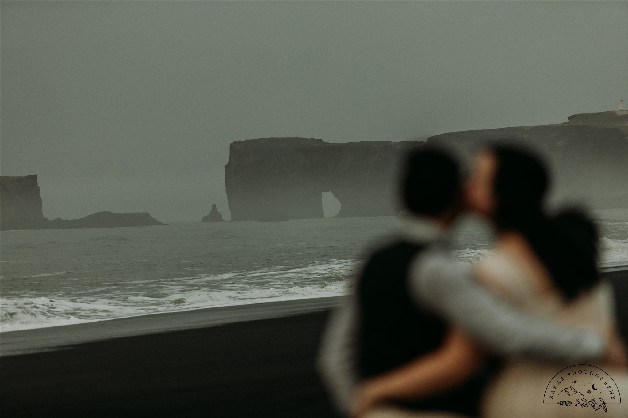 Reynisfjara Iceland honeymoon photos black sand beach | iceland elopement photographer | zakas photography 