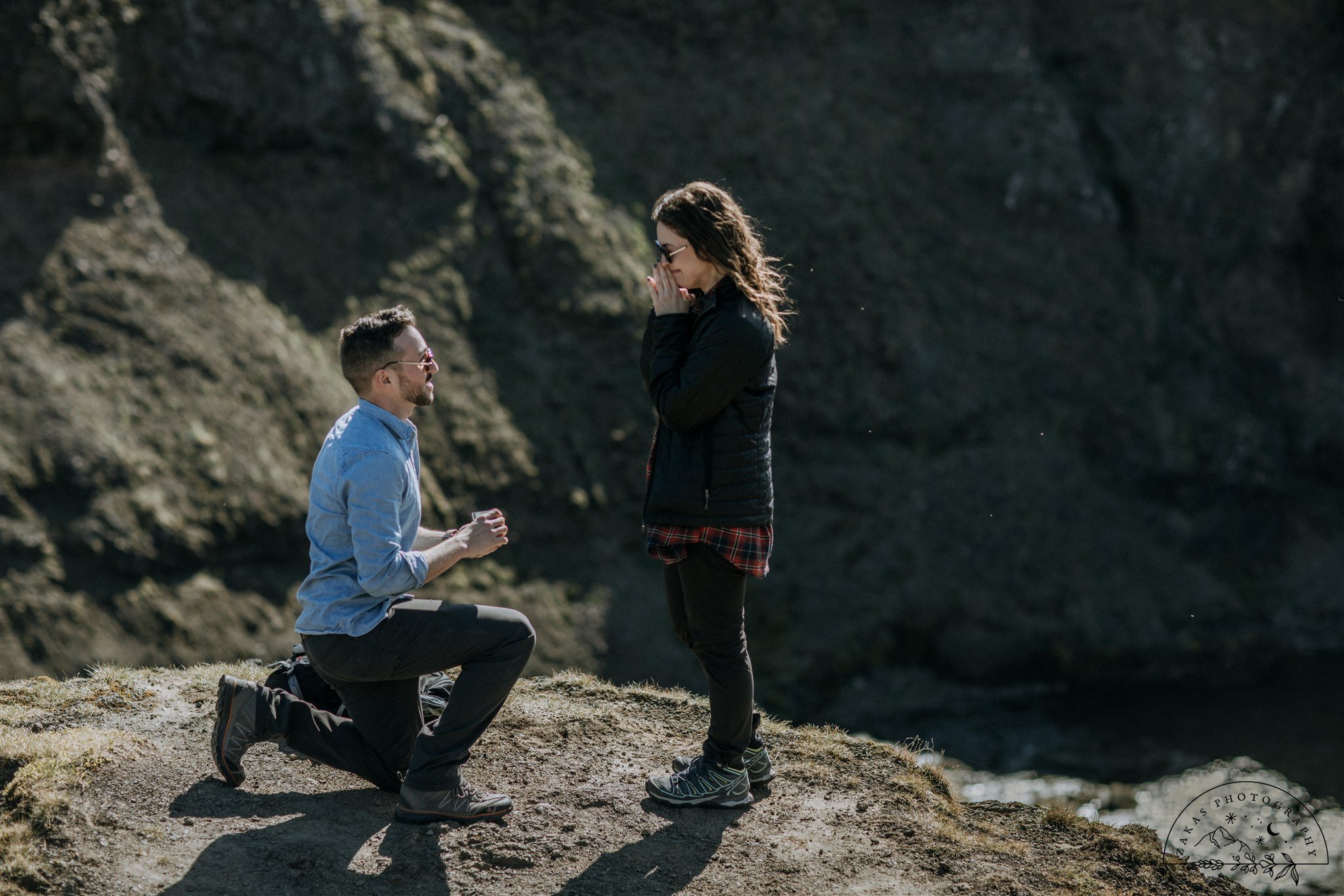 Proposal in Iceland at secret waterfall | Iceland elopement photographer | zakas photo