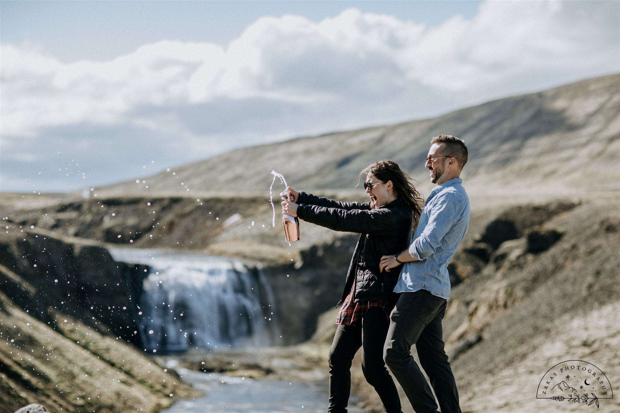 Proposal in Iceland at secret waterfall | Iceland elopement photographer | zakas photo