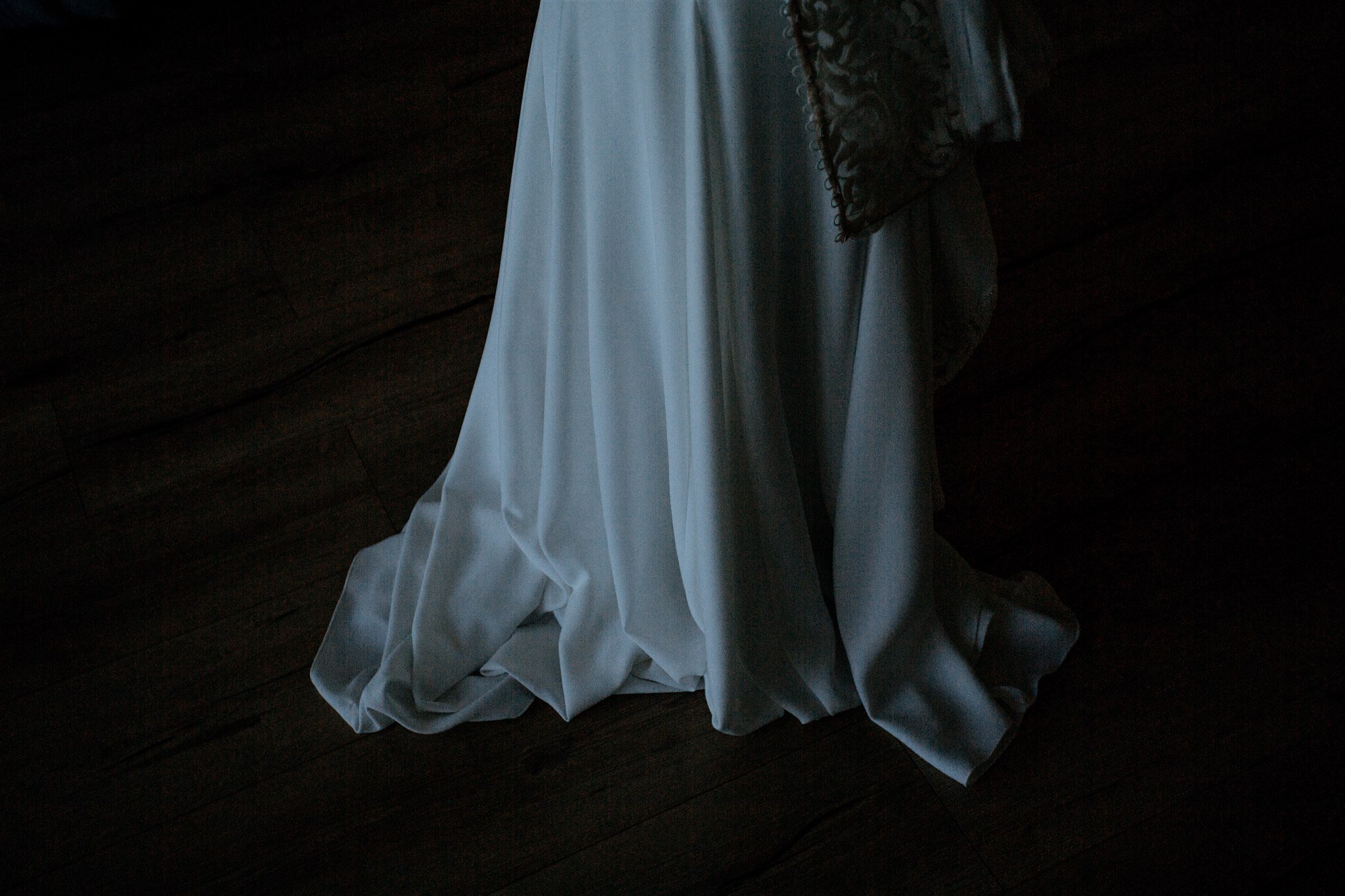 elopement dress detail shot 