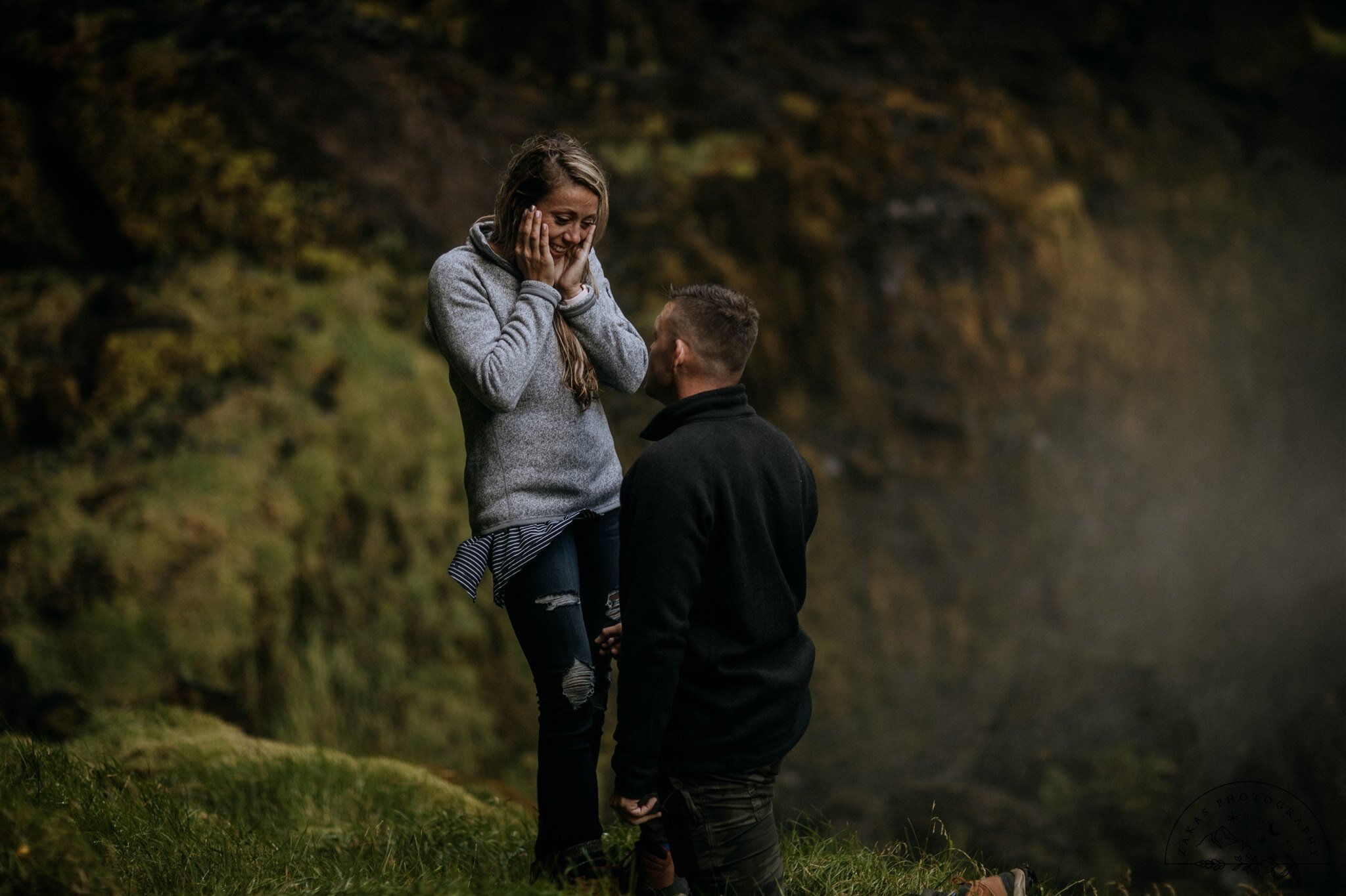 iceland proposal at Kvernufoss | best locations to propose in iceland | zakas photo