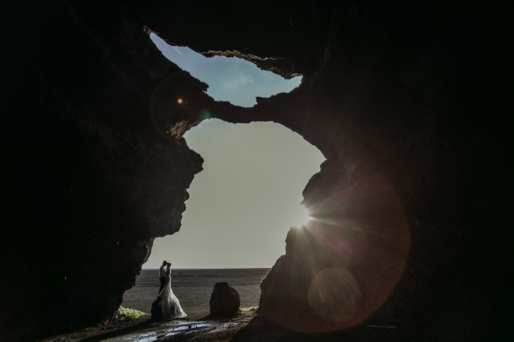 South Coast Iceland elopement | best locations to elope in Yoda Cave iceland | zakas photo 