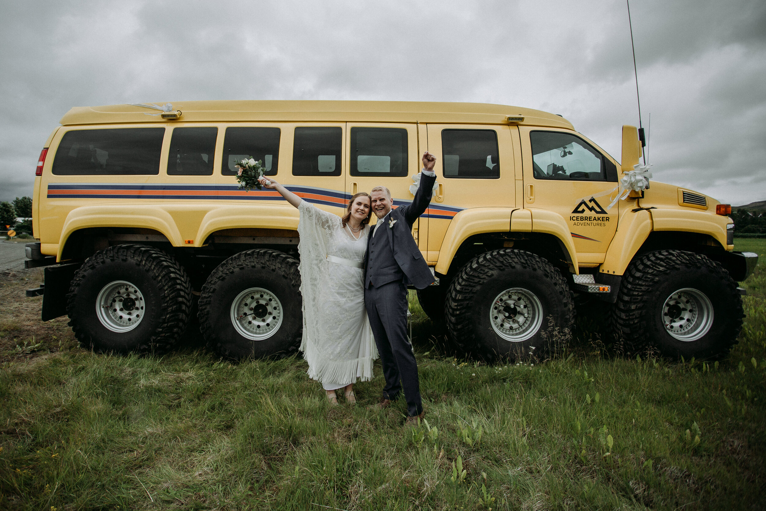 iceland monster truck wedding in iceland | extreme iceland weddings | zakas photo 