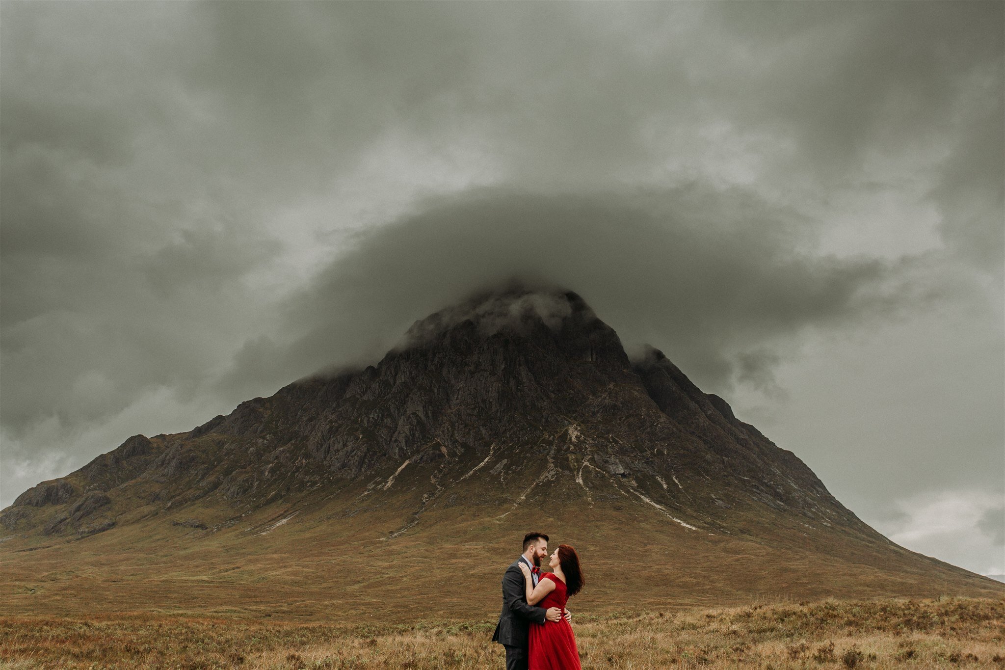 non-traditional wedding dress Scotland elopement in Glencoe | best Scotland elopement photographer  | zakas photo 