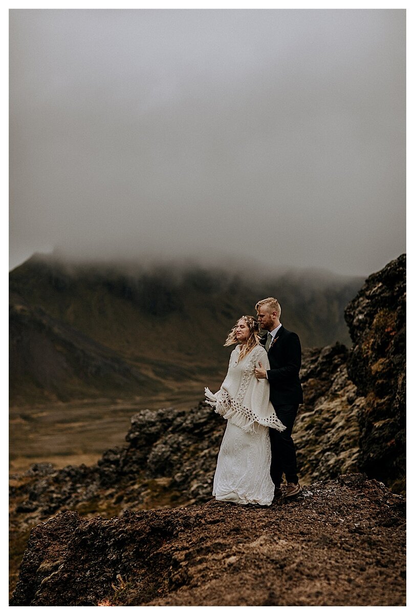 best moody elopement photos in snæfellsnes