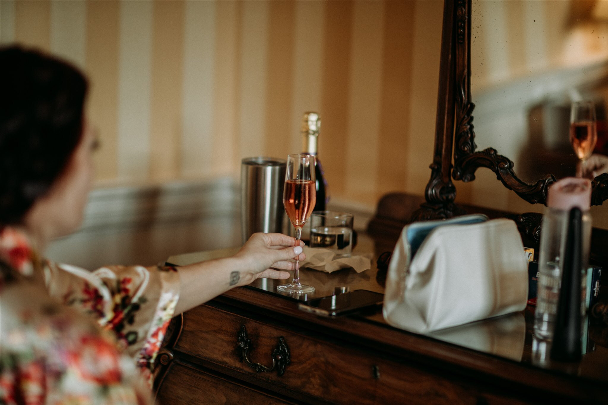 Culzean Castle Scotland elopement bride getting ready at castle | adventure elopement photographer