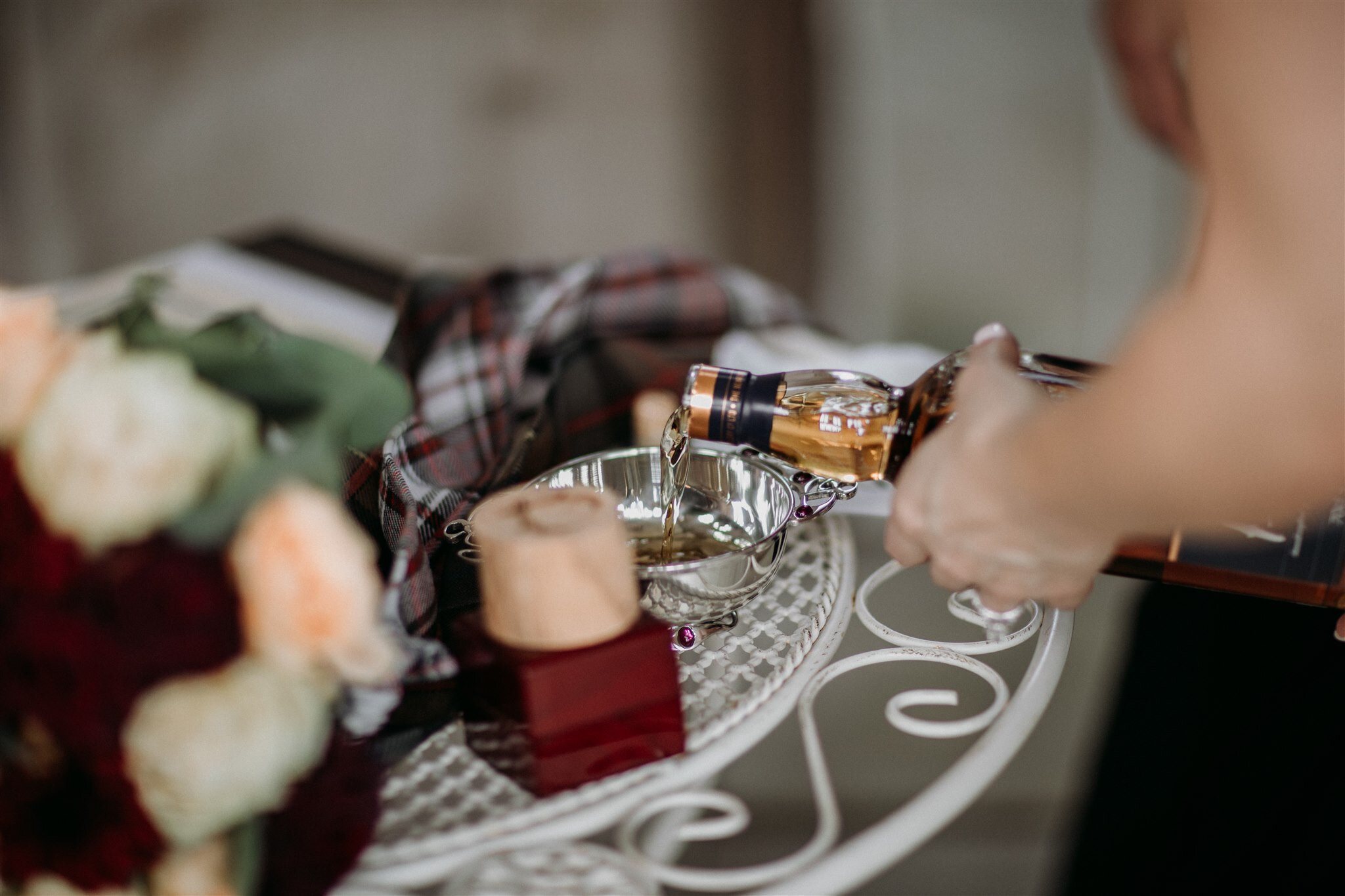 Culzean Castle Scotland elopement celebratory drink of whiskey | adventure elopement photographer