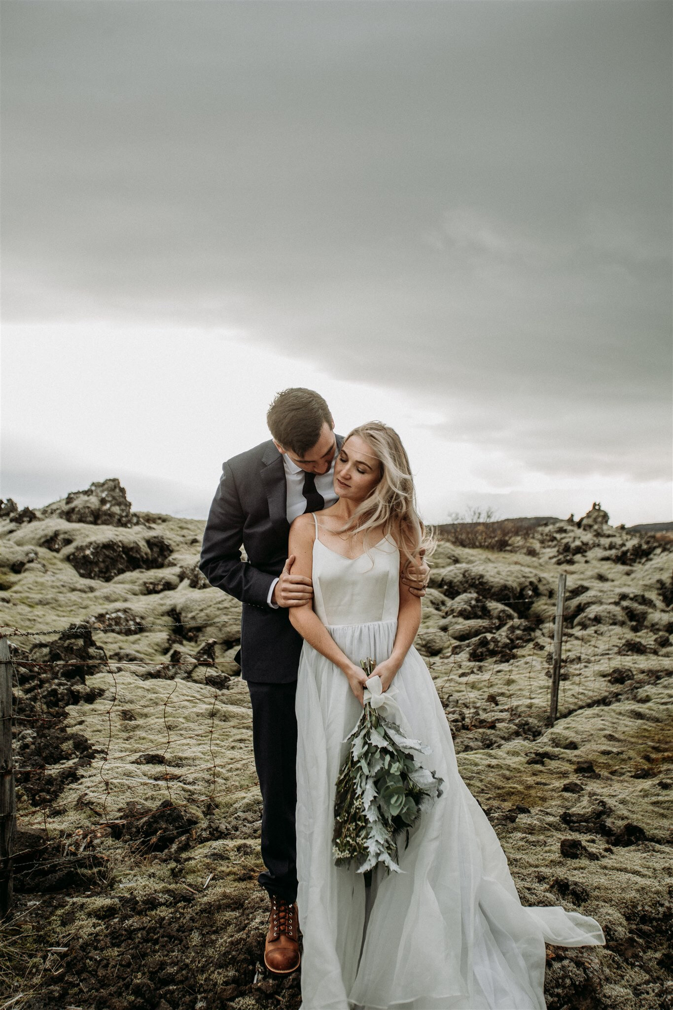iceland elopement couple in lava field | elopement photos | zakas photography