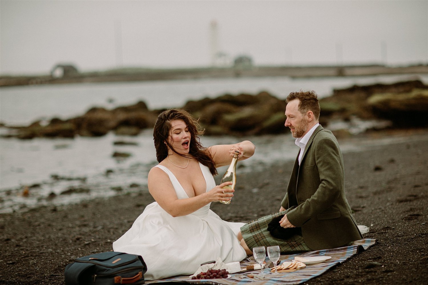 Wedding picnic at volcanic beach.jpg