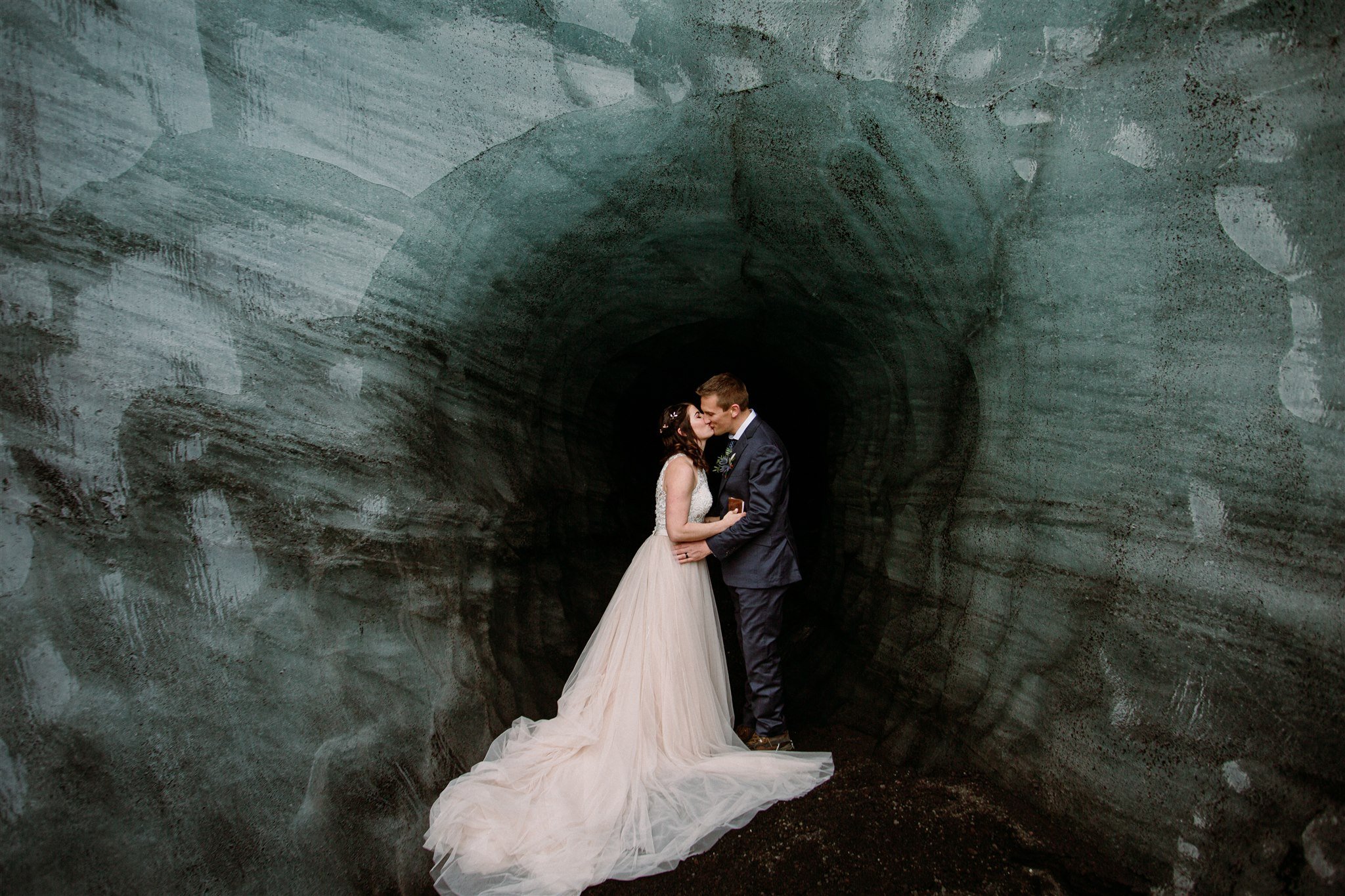 Iceland Elopement at a glacier in South Iceland by Iceland elopement photographer &amp; planner