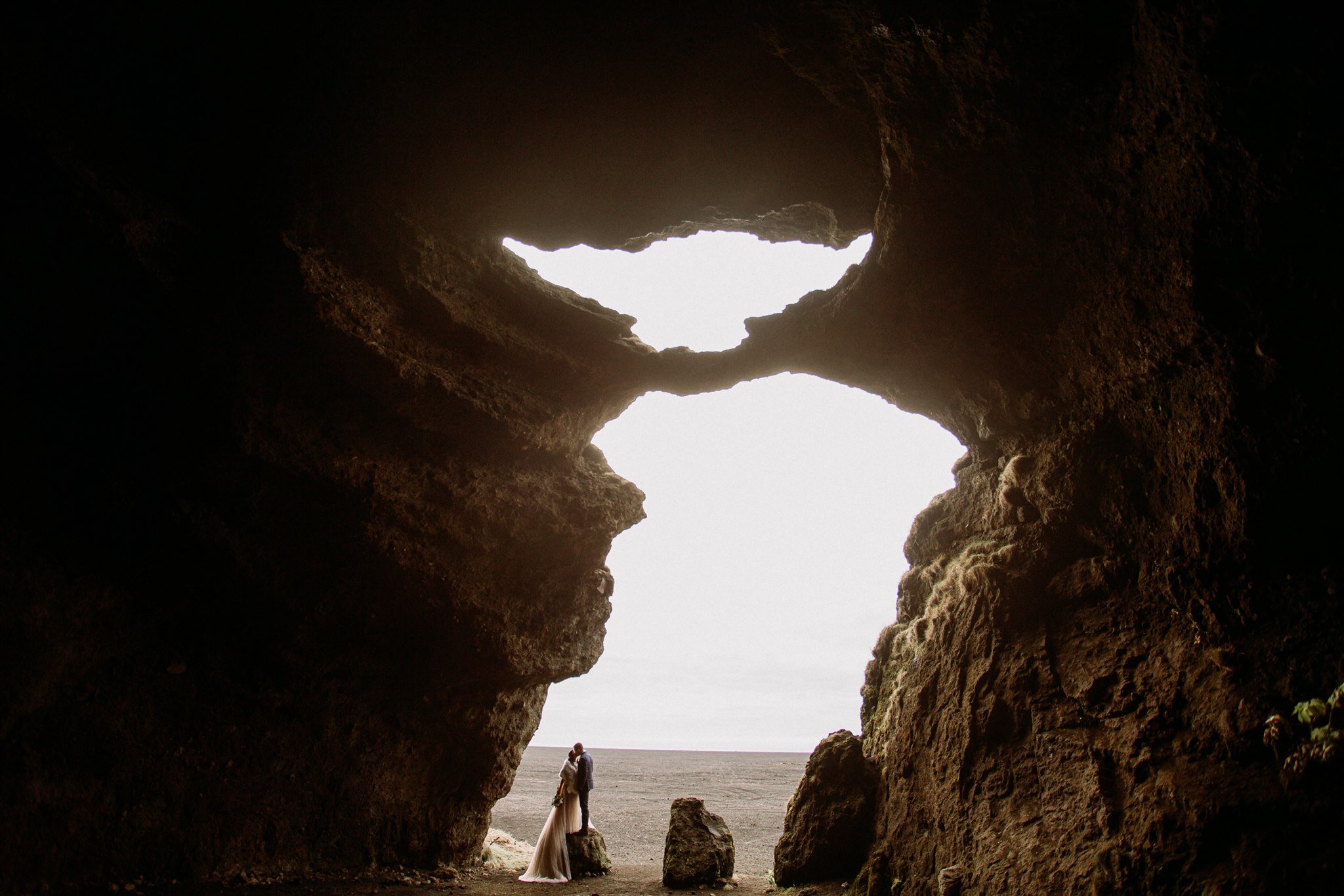 Iceland Elopement at the Yoda Cave in South Iceland by Iceland elopement photographer &amp; planner