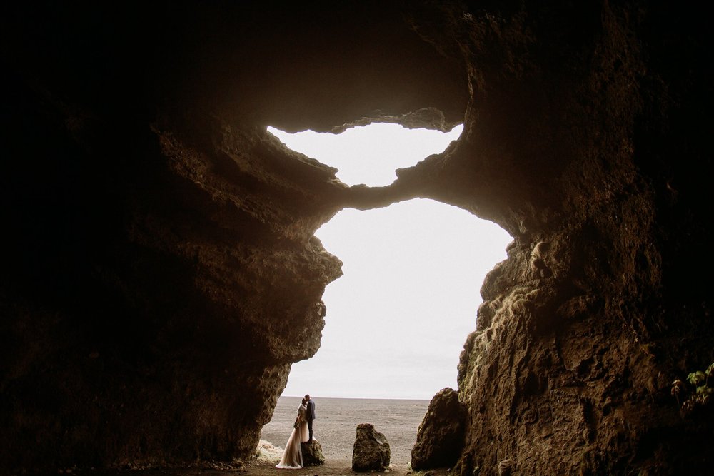 Iceland Elopement at the Yoda Cave in South Iceland by Iceland elopement photographer &amp; planner