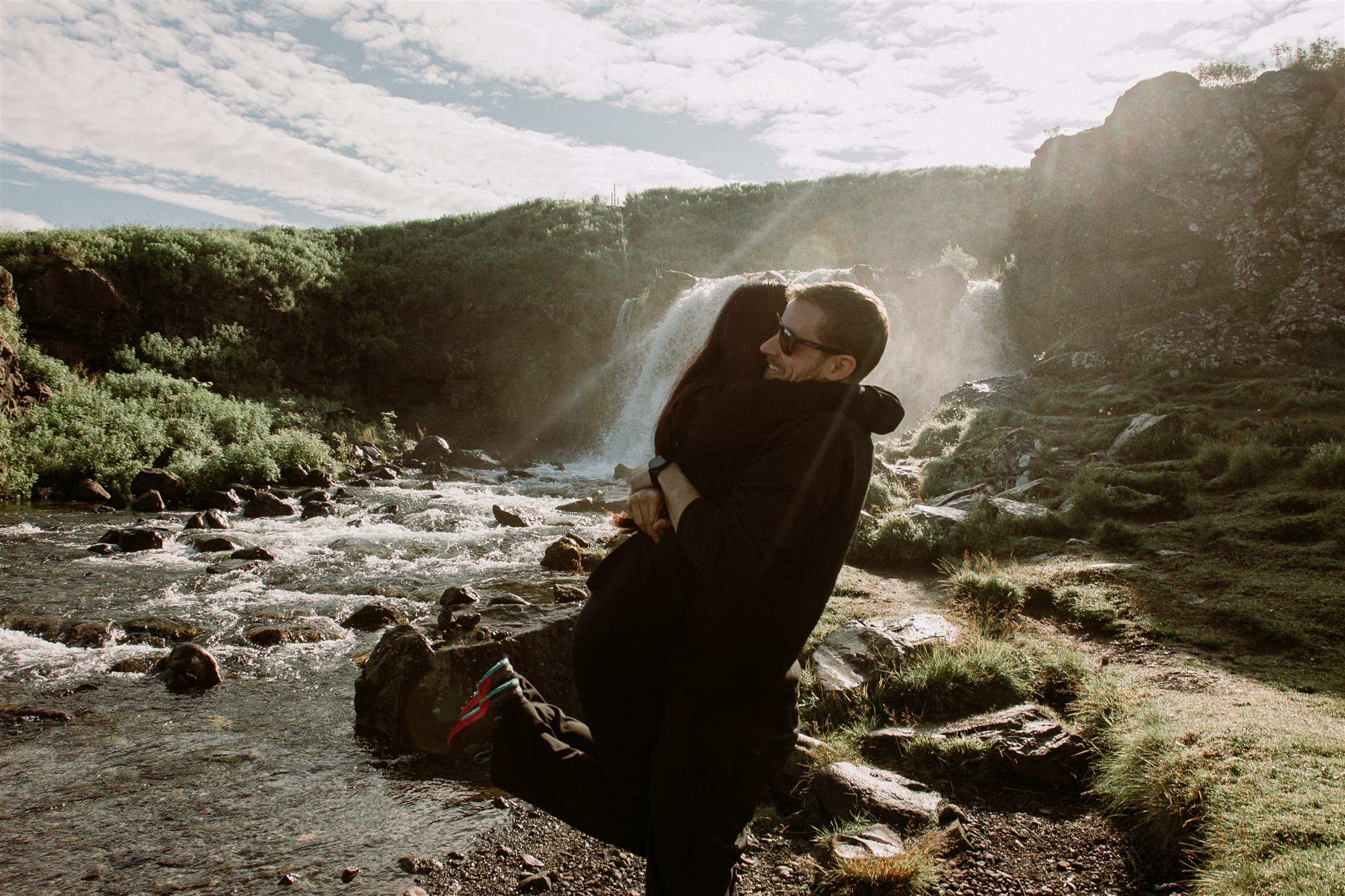 Iceland Waterfall Secret Marriage Proposal