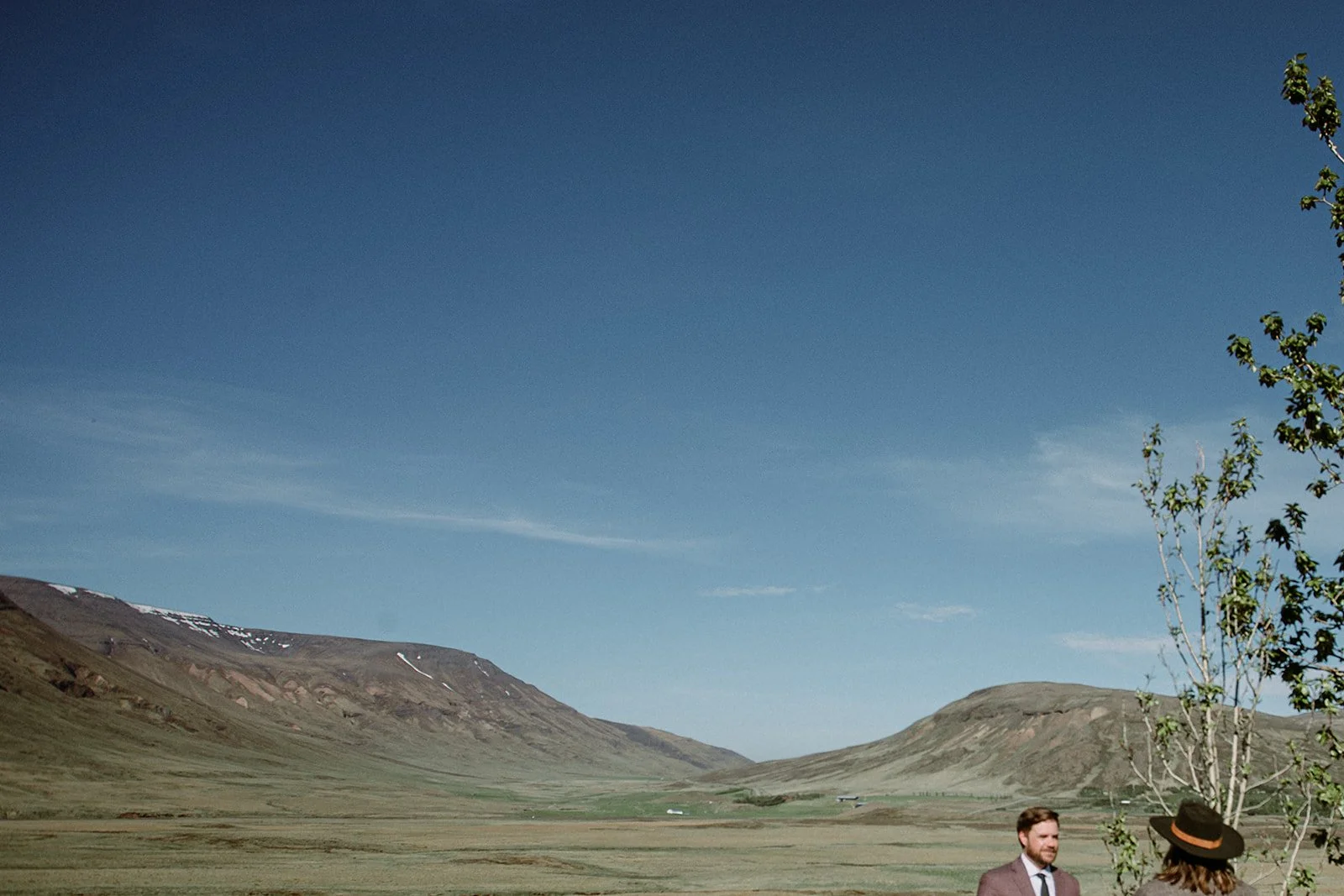 private Iceland elopement in black wedding dress