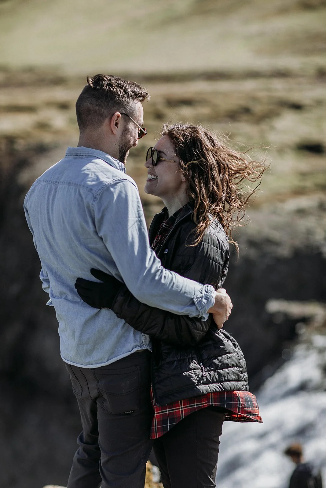 private Iceland proposal at waterfall
