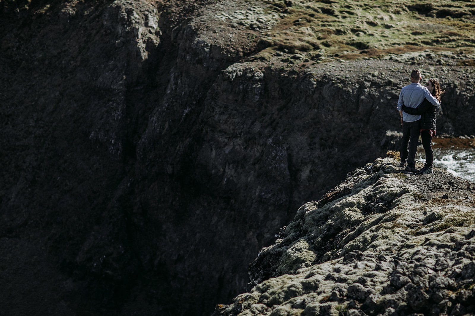 private Iceland proposal at waterfall