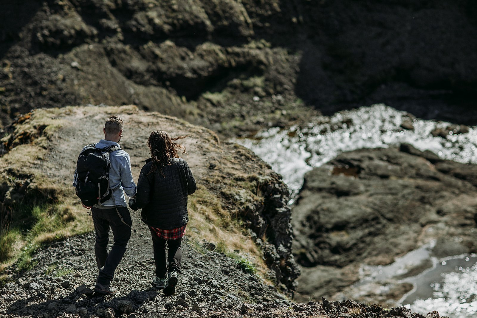 private Iceland proposal at waterfall