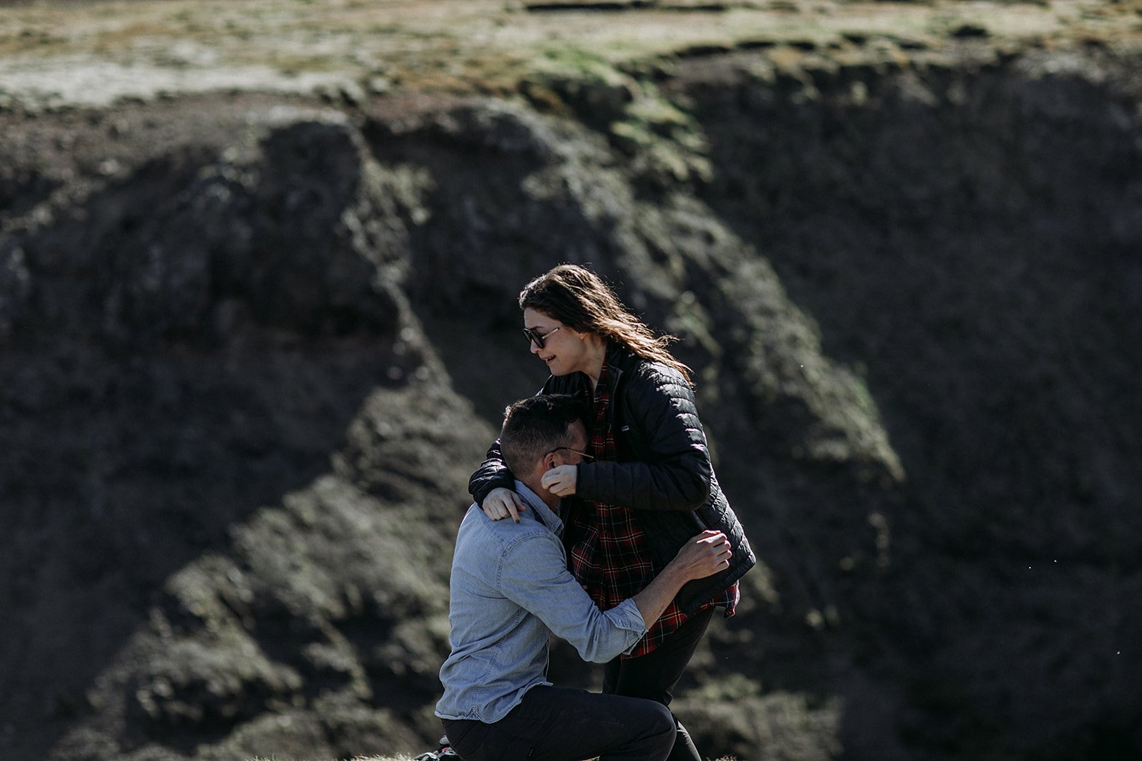 private Iceland proposal at waterfall