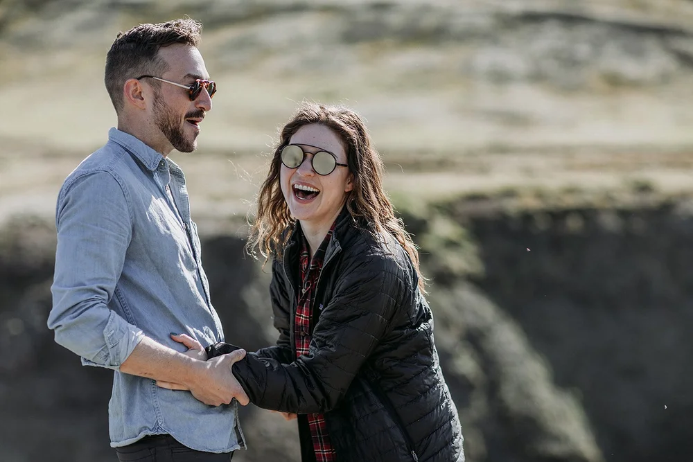 private Iceland proposal at waterfall