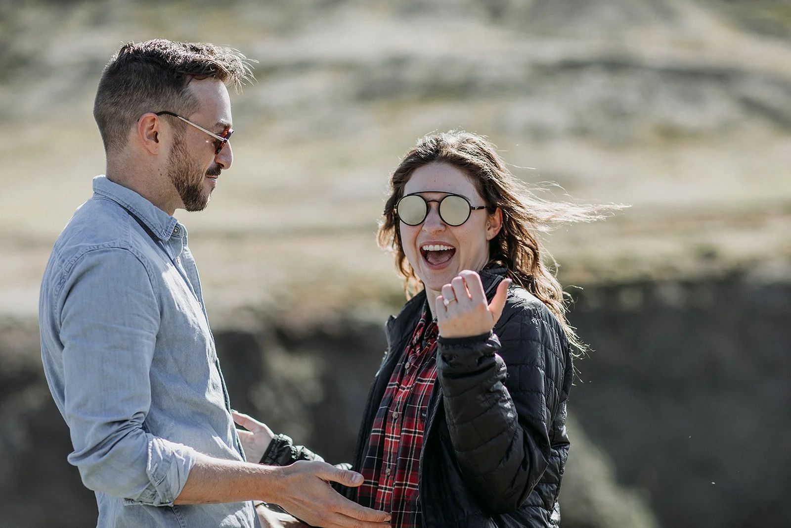 private Iceland proposal at waterfall