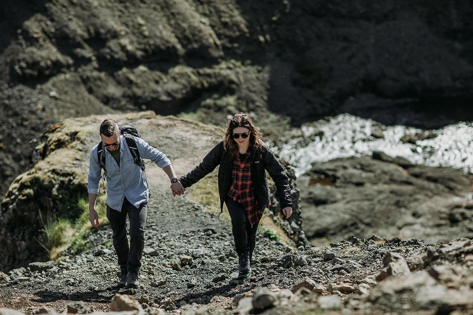 private Iceland proposal at waterfall