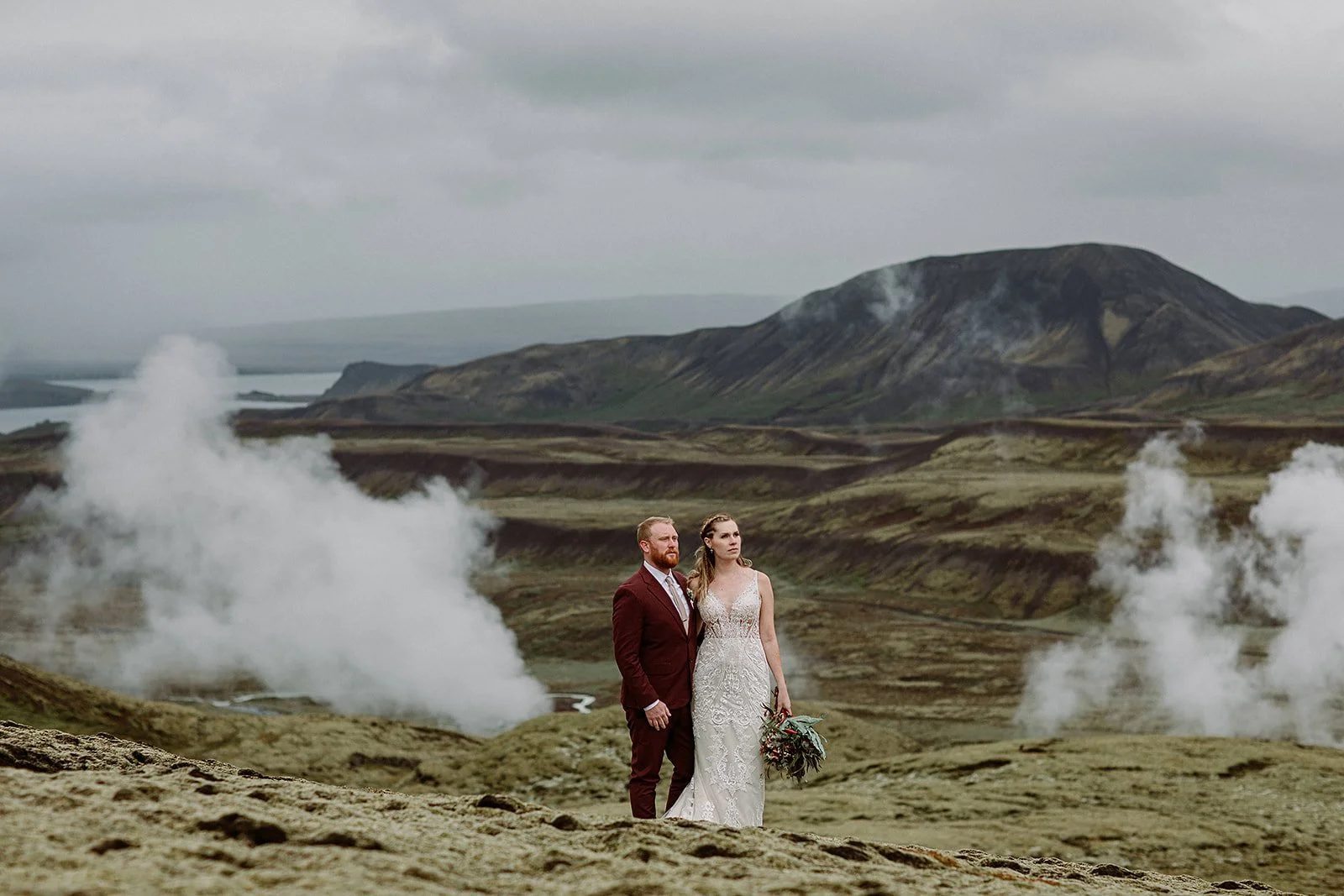 Iceland elopement in secluded geothermal location by Iceland elopement planner Steph Zakas