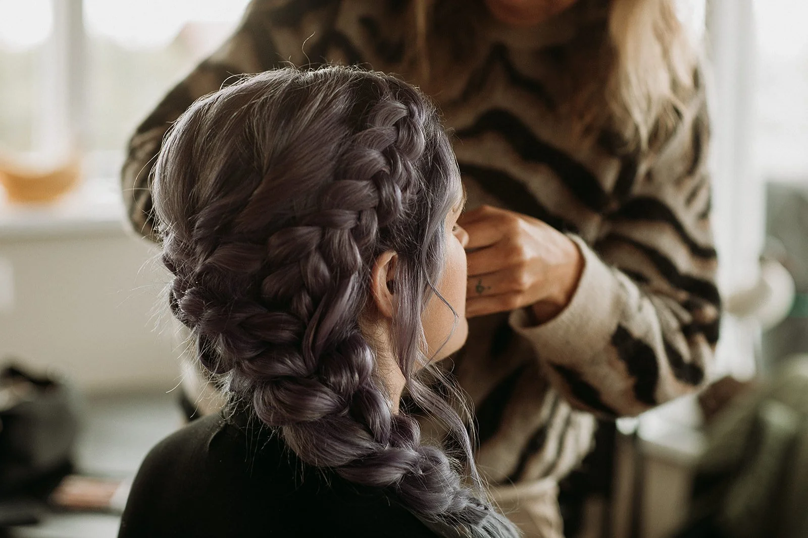 Iceland elopement photographer -- photos of Iceland elopement couple getting ready
