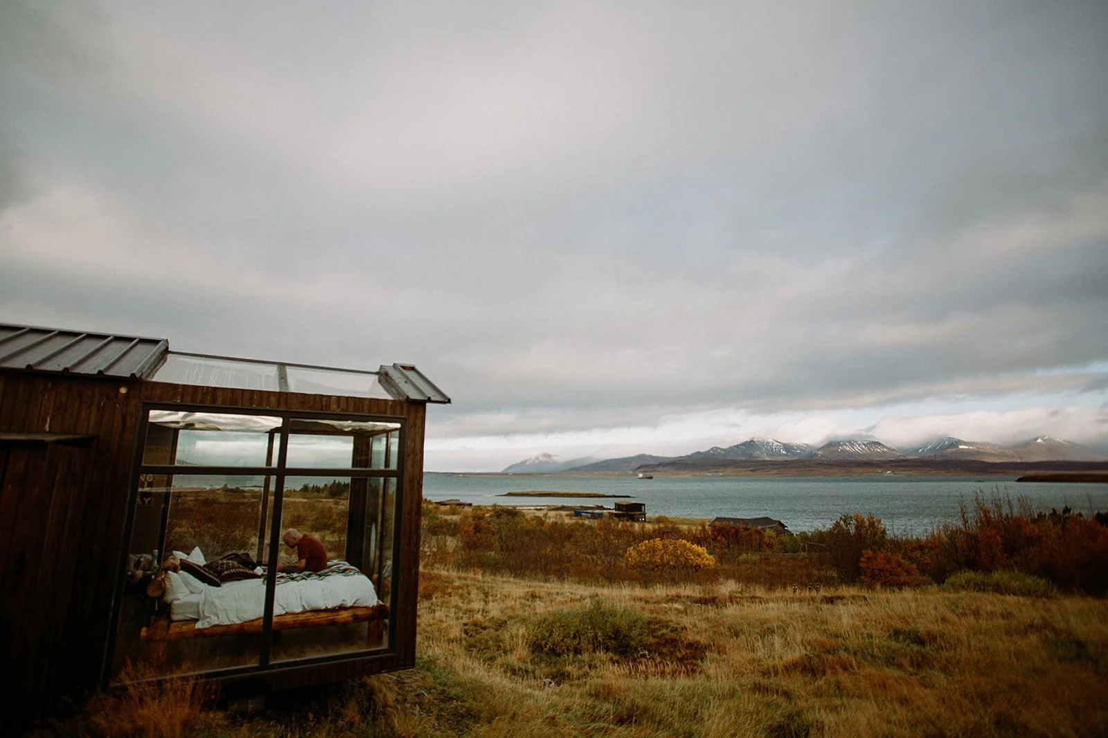 A Private Multi-Area Iceland Elopement in glass cabin