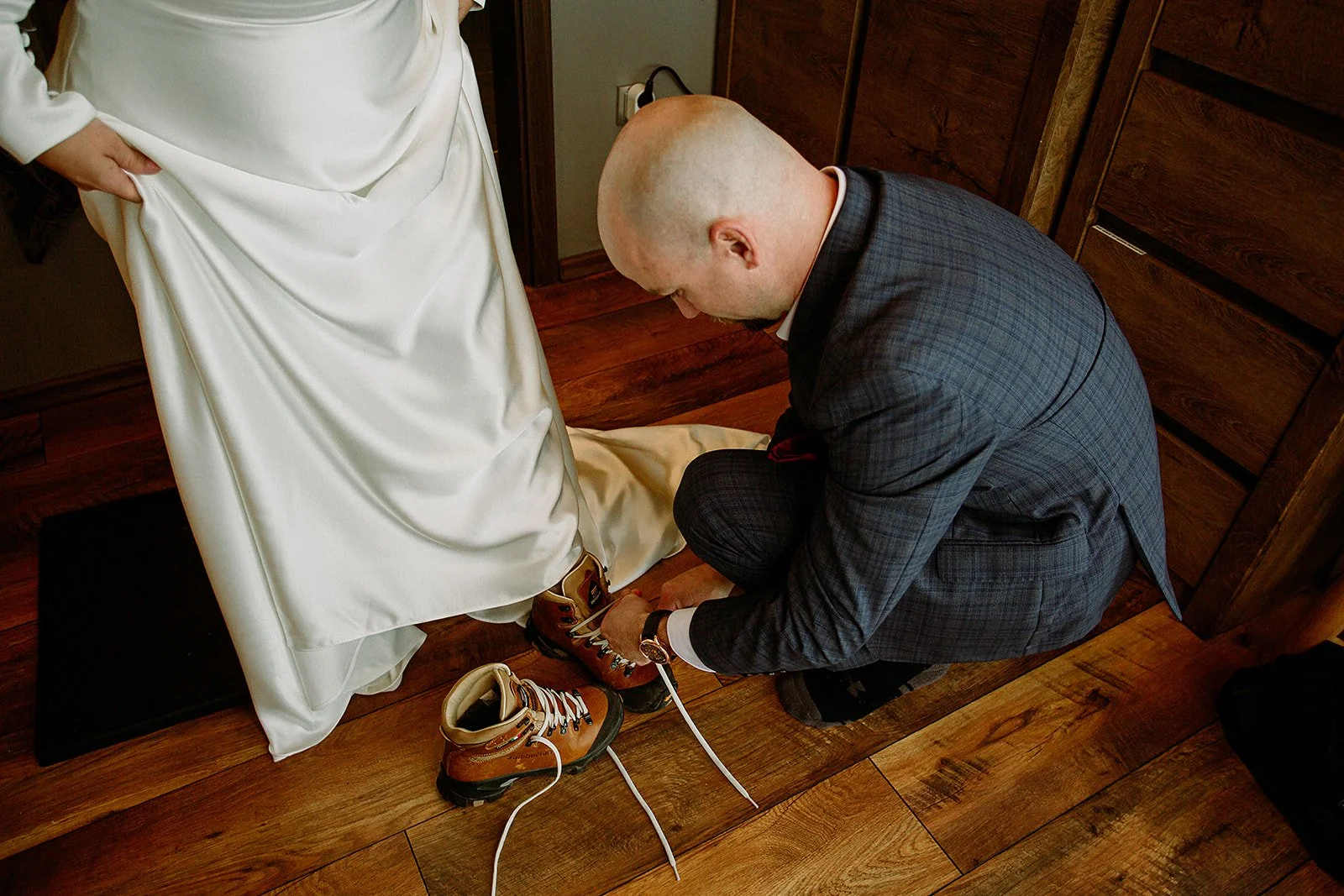 A Private Multi-Area Iceland Elopement by Steph Zakas Photography with wedding details couple getting ready