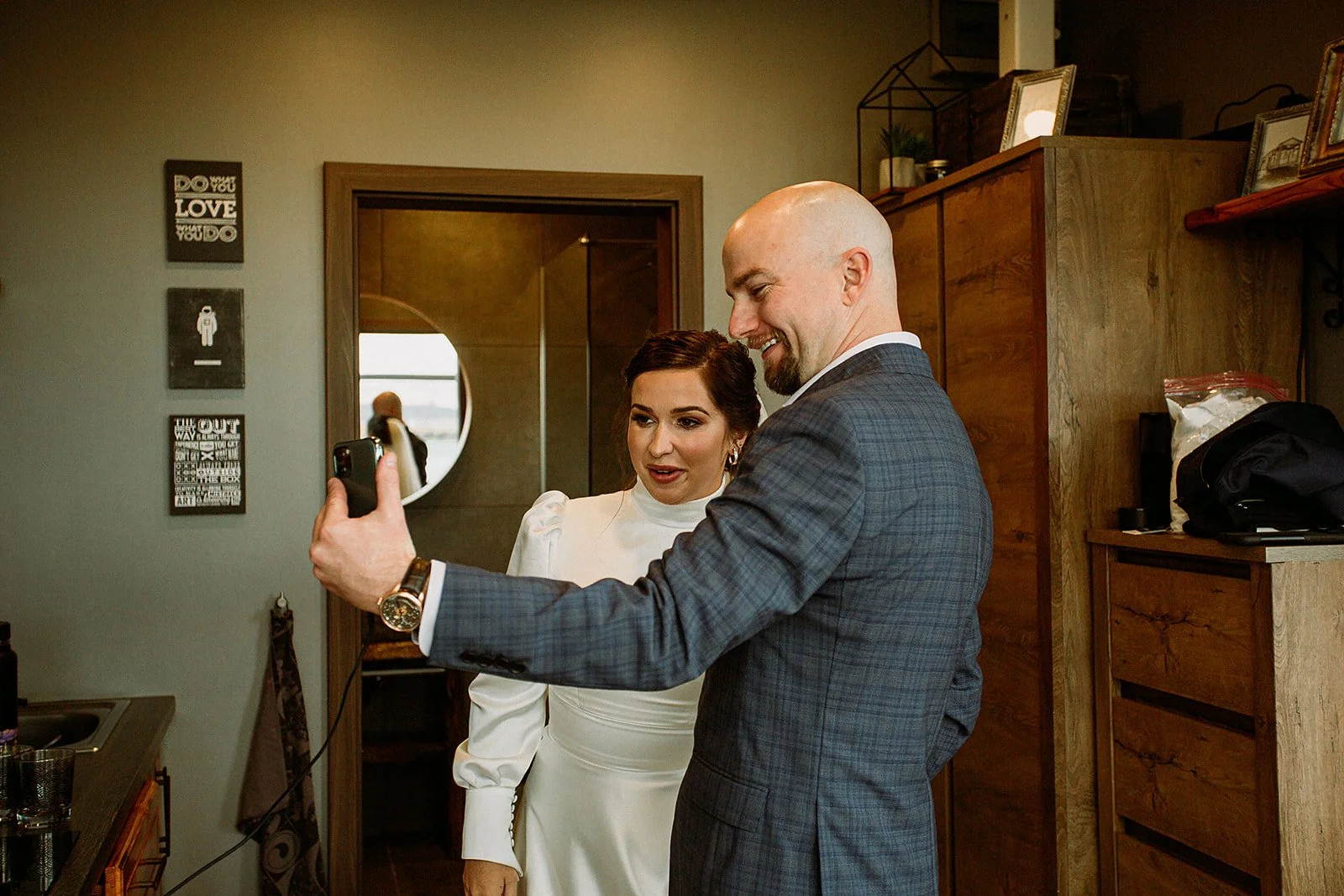 A Private Multi-Area Iceland Elopement by Steph Zakas Photography with wedding details couple getting ready