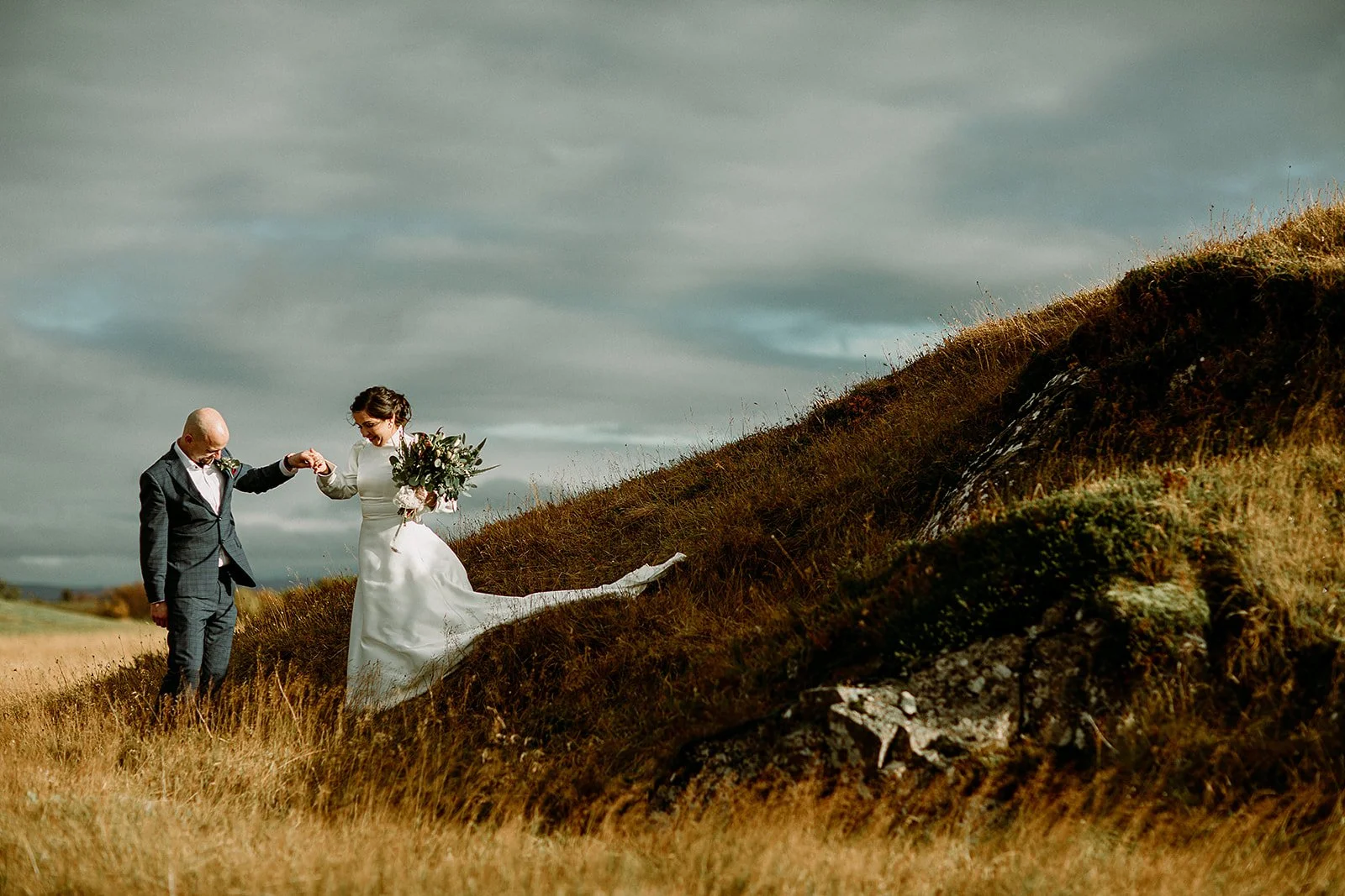 A Private Multi-Area Iceland Elopement by Steph Zakas Photography with wedding couple at fjord