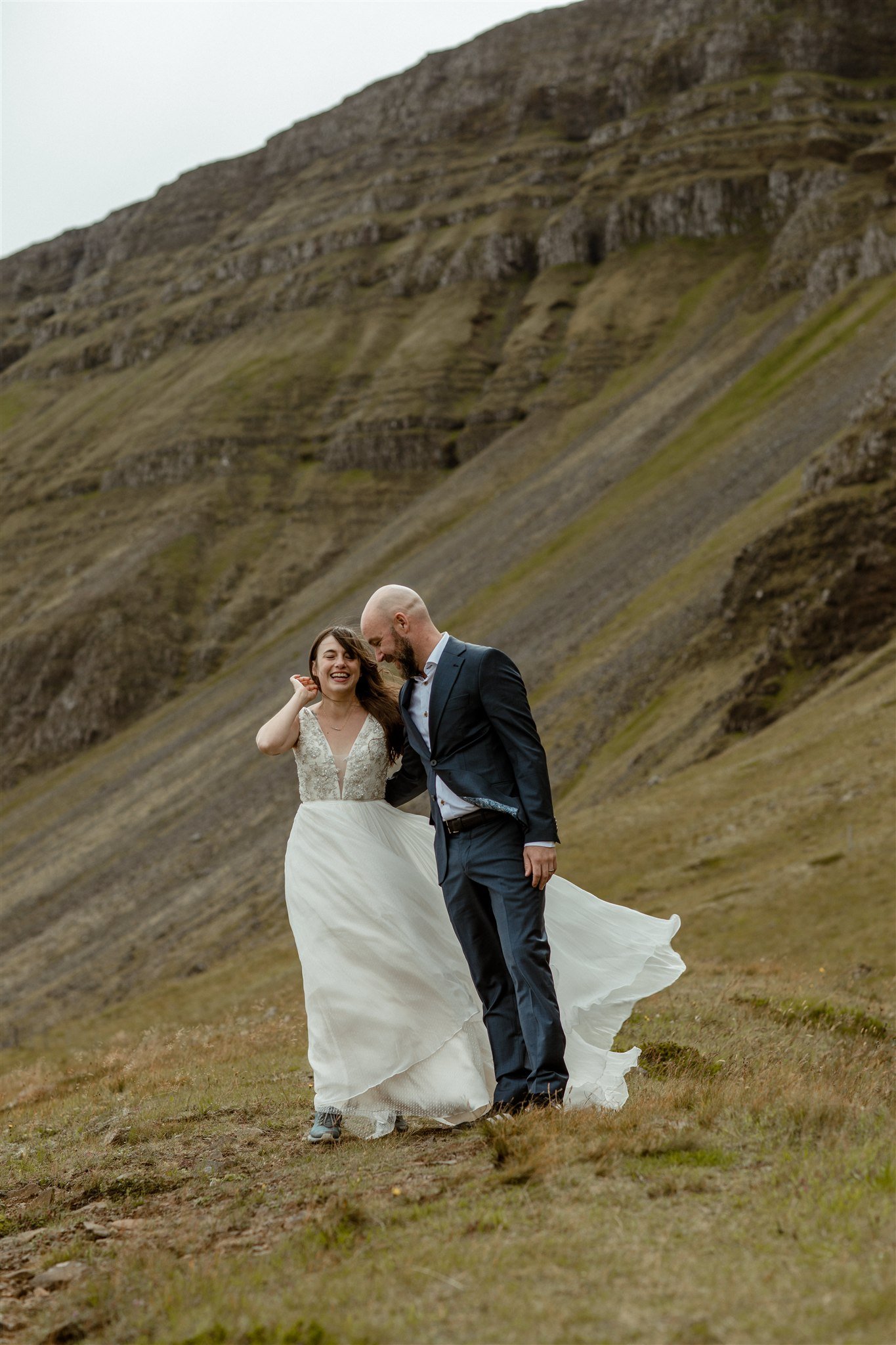  A Private Lake Iceland Elopement Starting in Reykjavík with Guests by Iceland elopement photographer &amp; planner Steph Zakas — couple on an adventure for elopement photos at a fjord  