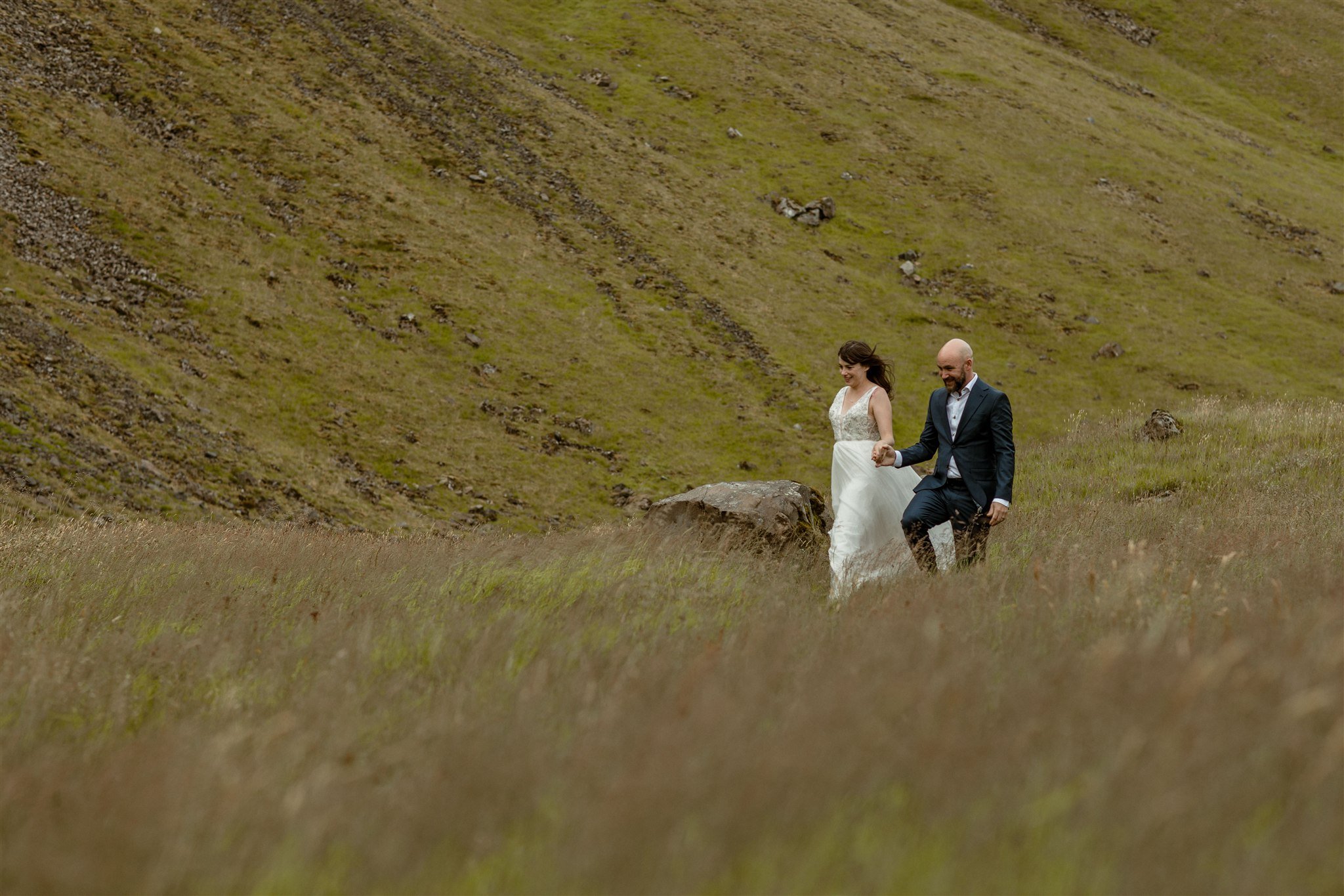 A Private Lake Iceland Elopement Starting in Reykjavík with Guests by Iceland elopement photographer &amp; planner Steph Zakas — couple on an adventure for elopement photos at a mountain 