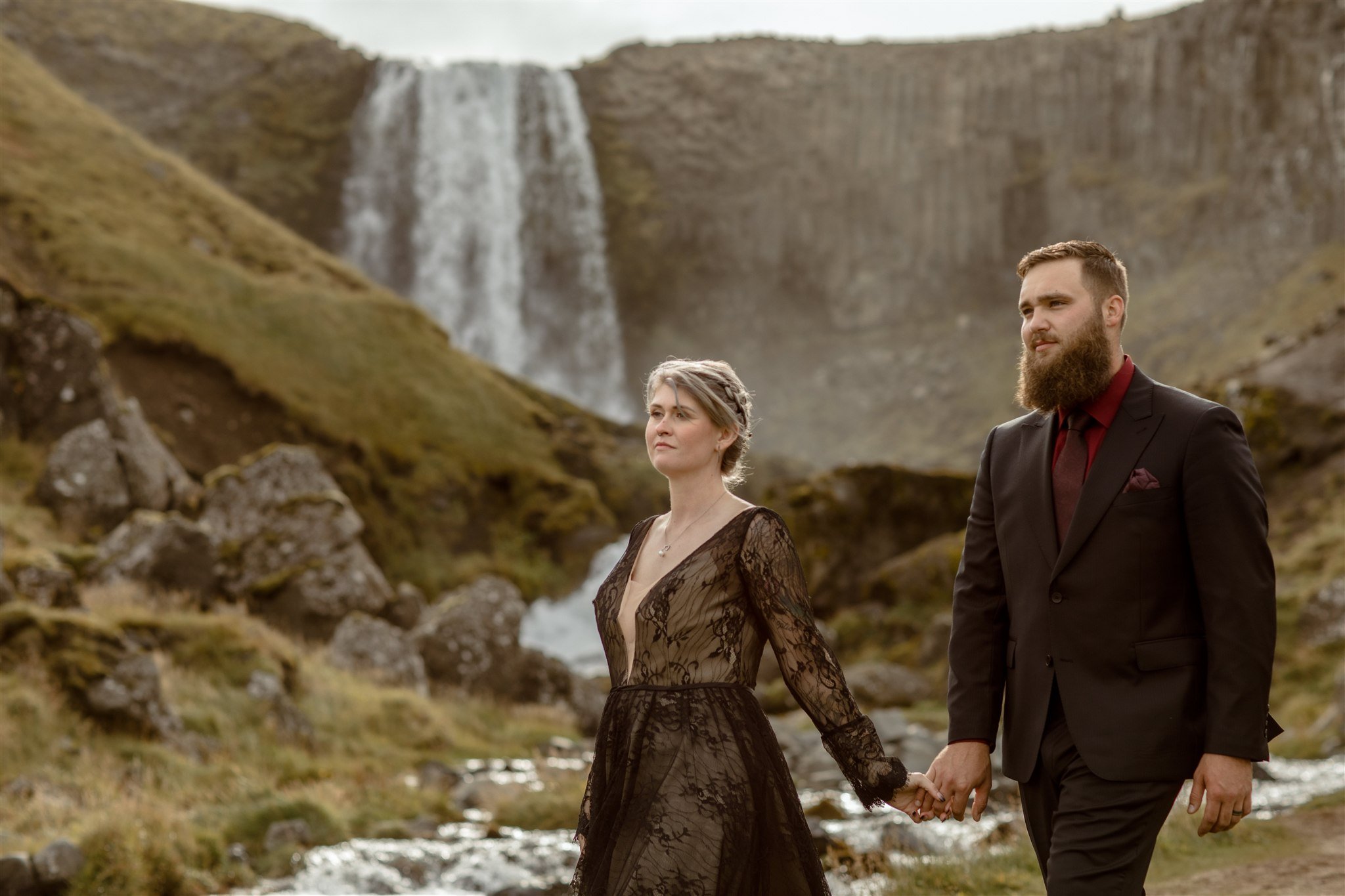 West Iceland Waterfalls Elopement