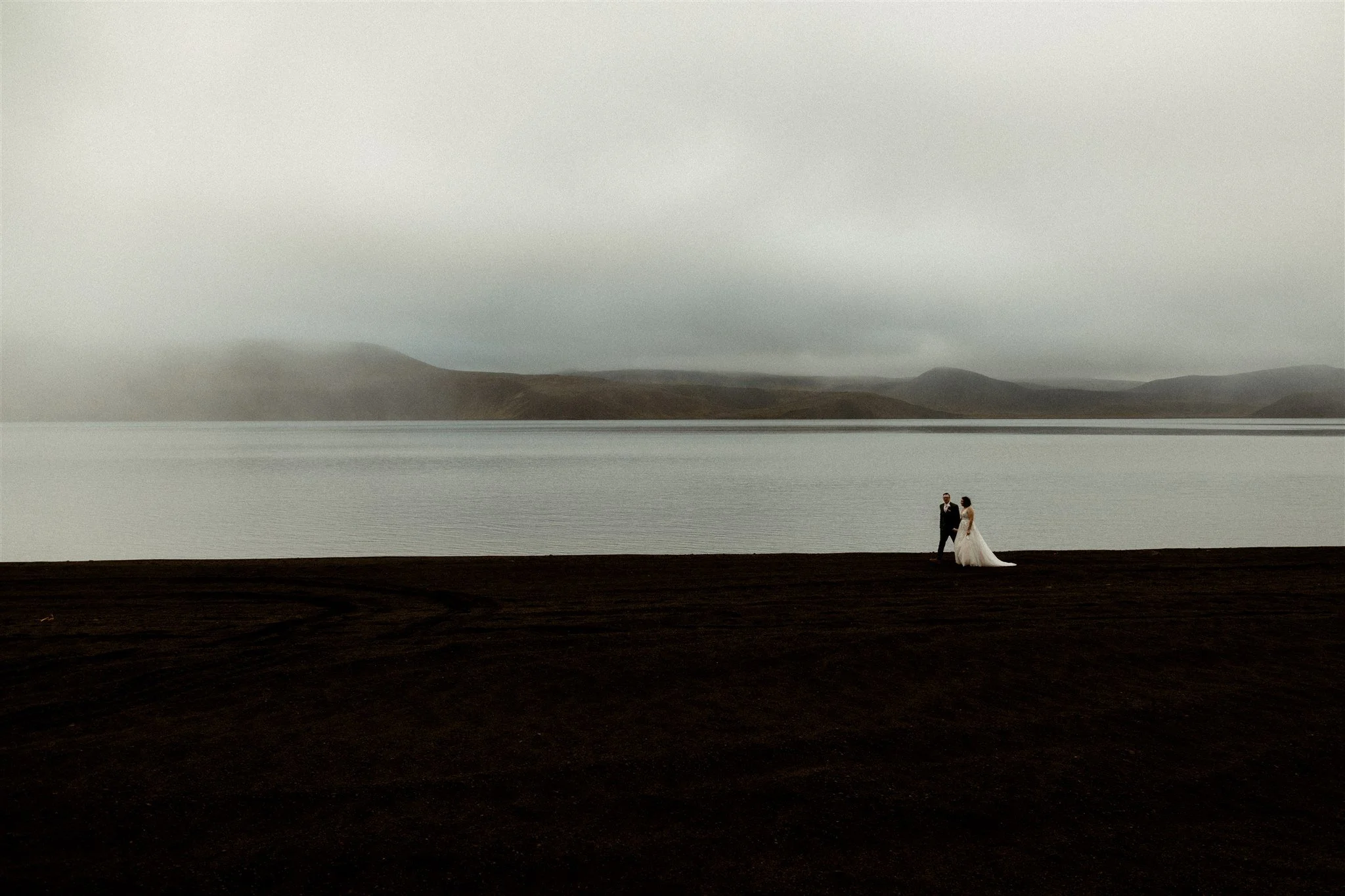 Iceland elopement on black sand beach by local Iceland elopement photographer & planner Steph Zakas