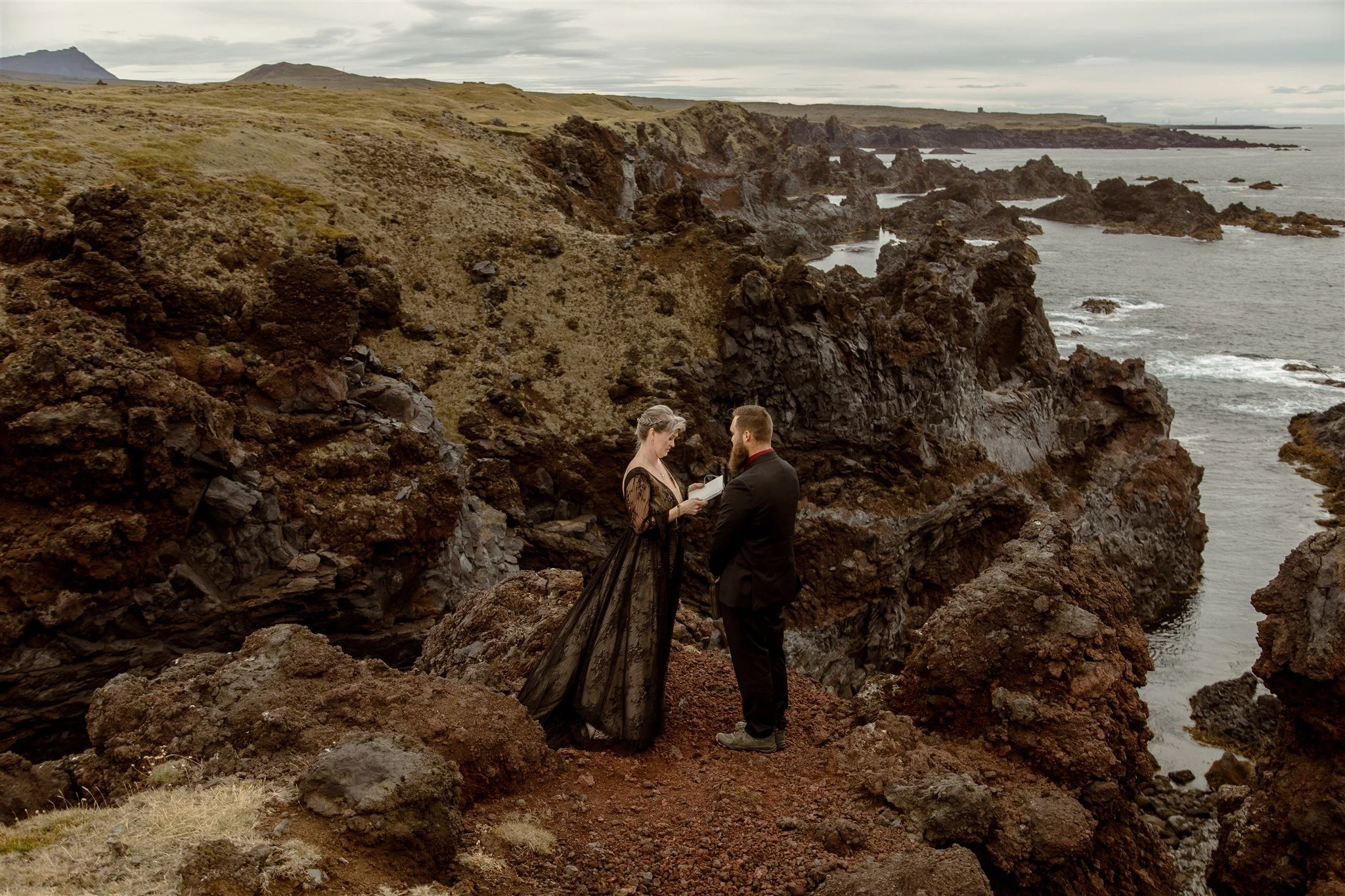 Iceland elopement on black sand beach by local Iceland elopement photographer & planner Steph Zakas