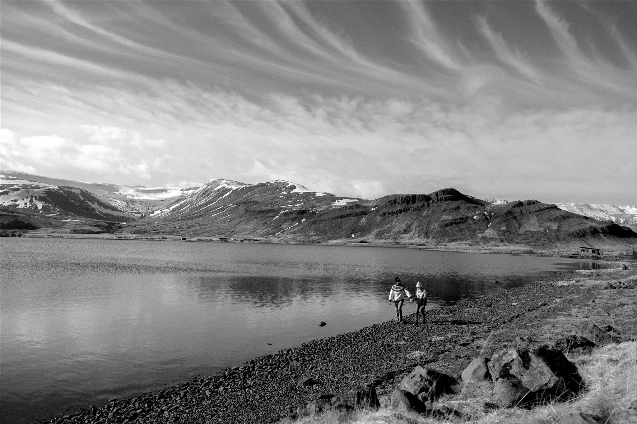 Iceland engagement photos in Icelandic sweaters 