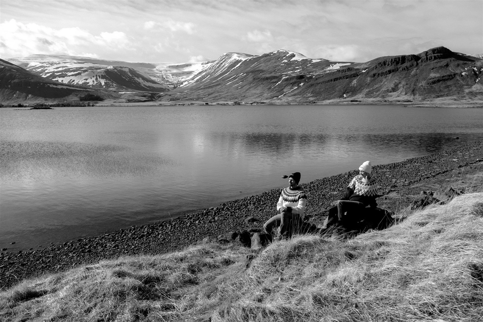 Iceland engagement photos in Icelandic sweaters 