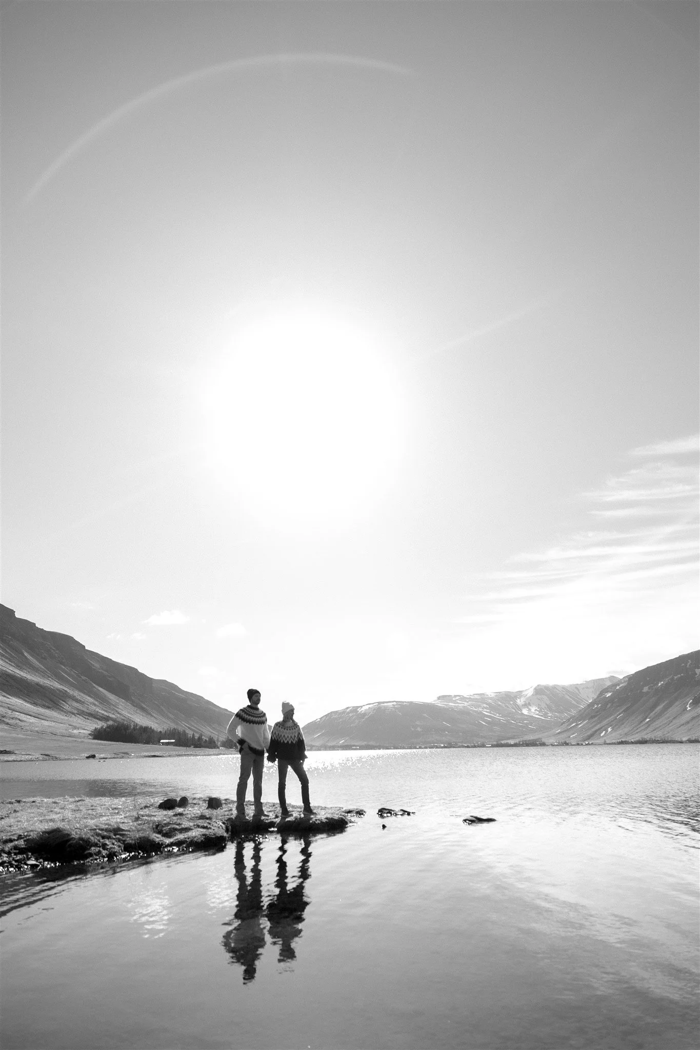 Iceland engagement photos in Icelandic sweaters 