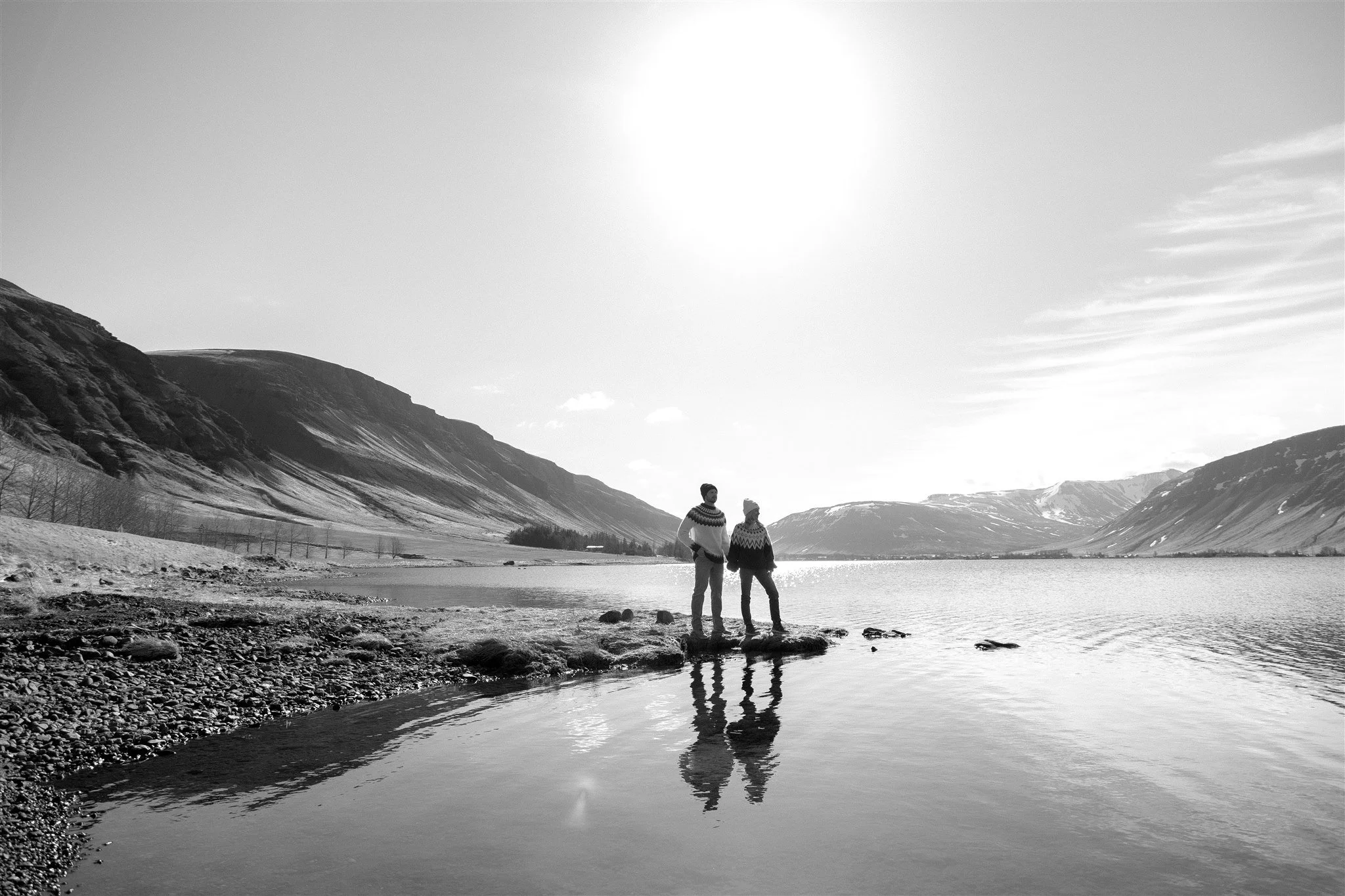 Iceland engagement photos in Icelandic sweaters 