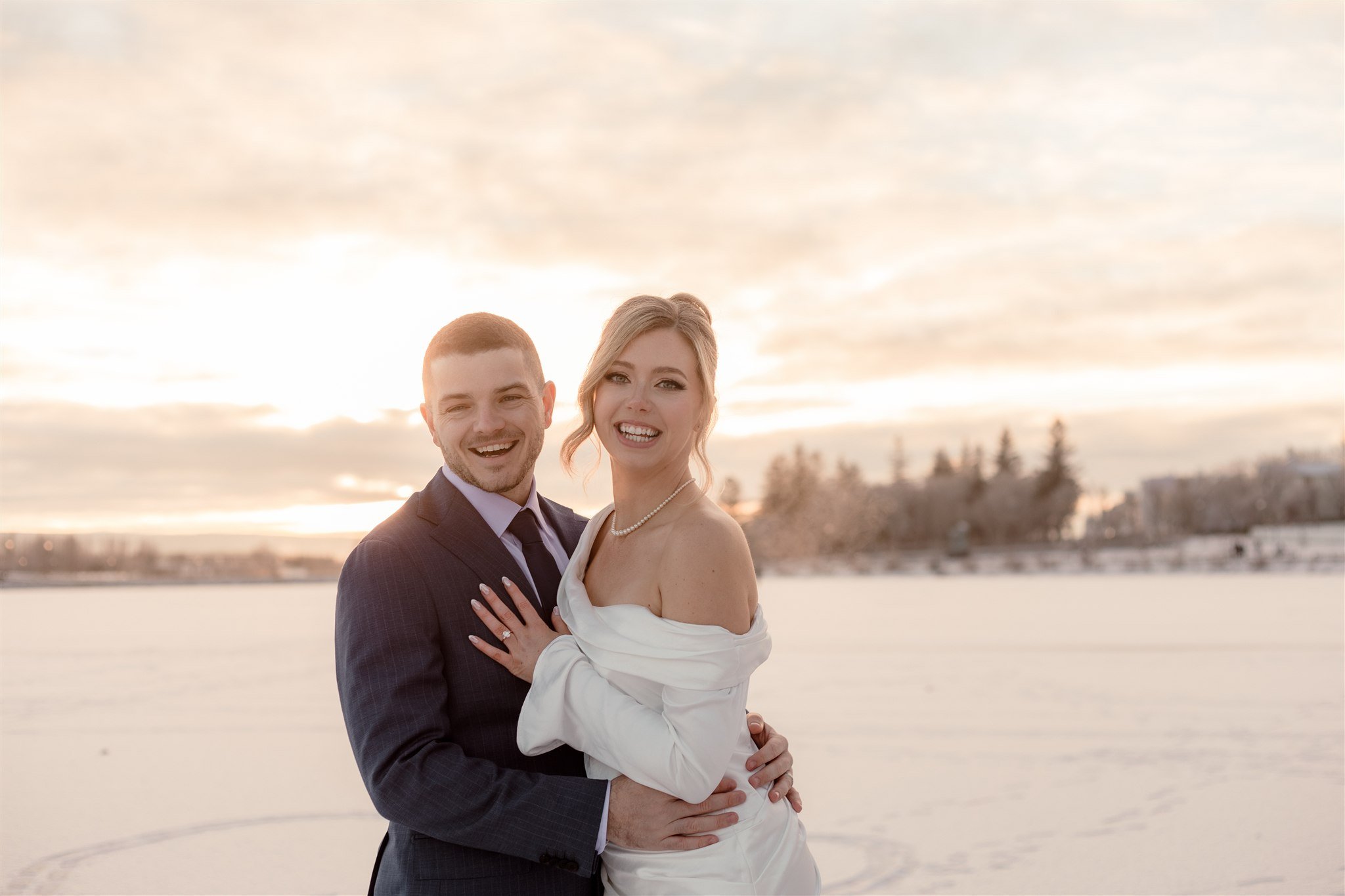 winter Iceland elopement at Reykjavík City Hall